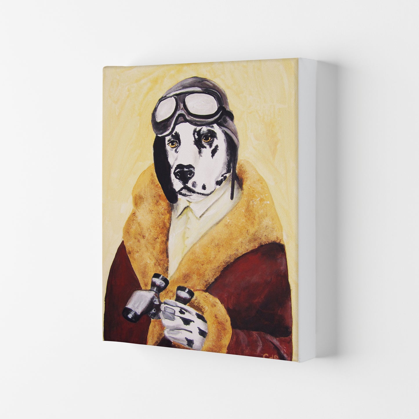 Dalmatian Pilote Art Print by Coco Deparis Canvas