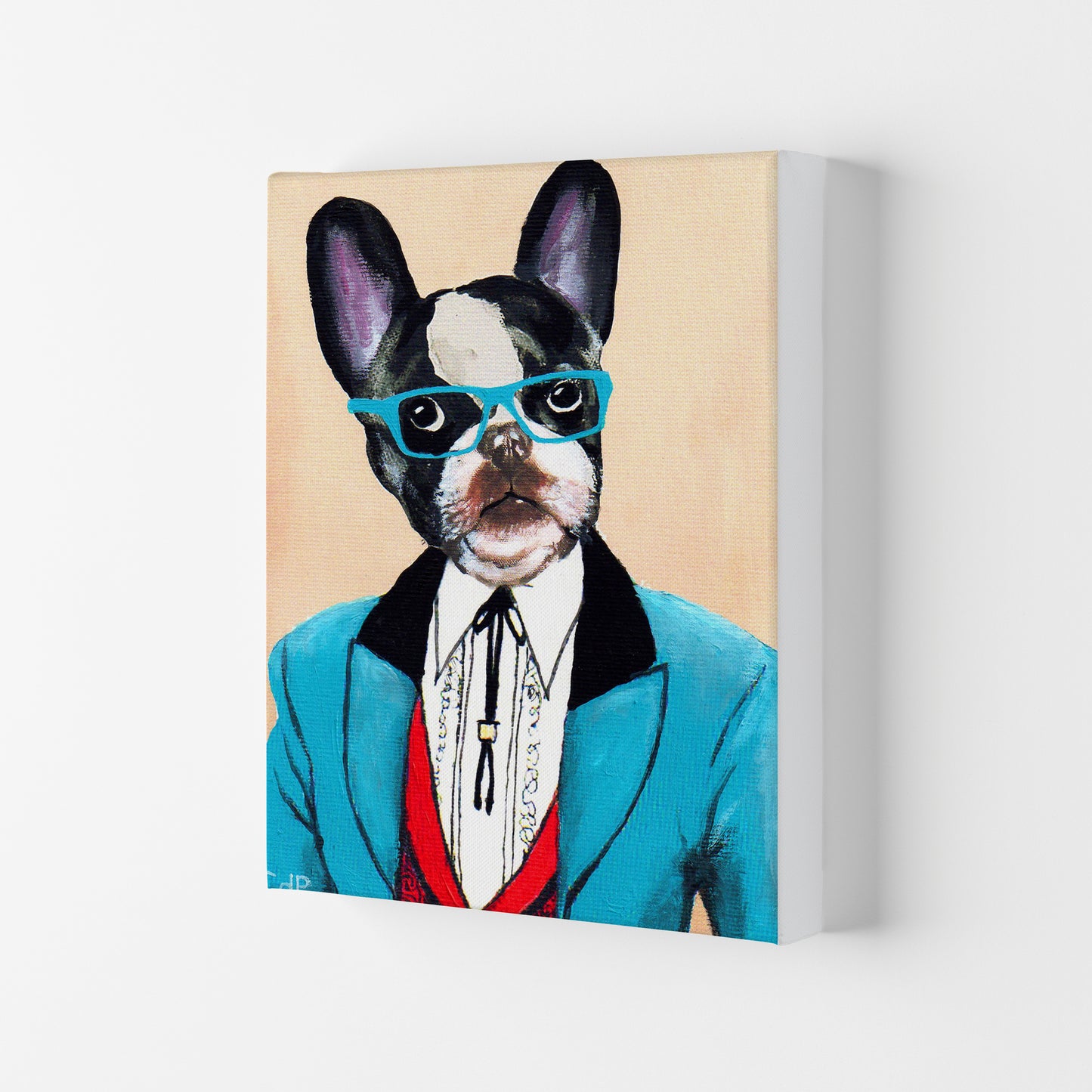 Bulldog 03 Art Print by Coco Deparis Canvas