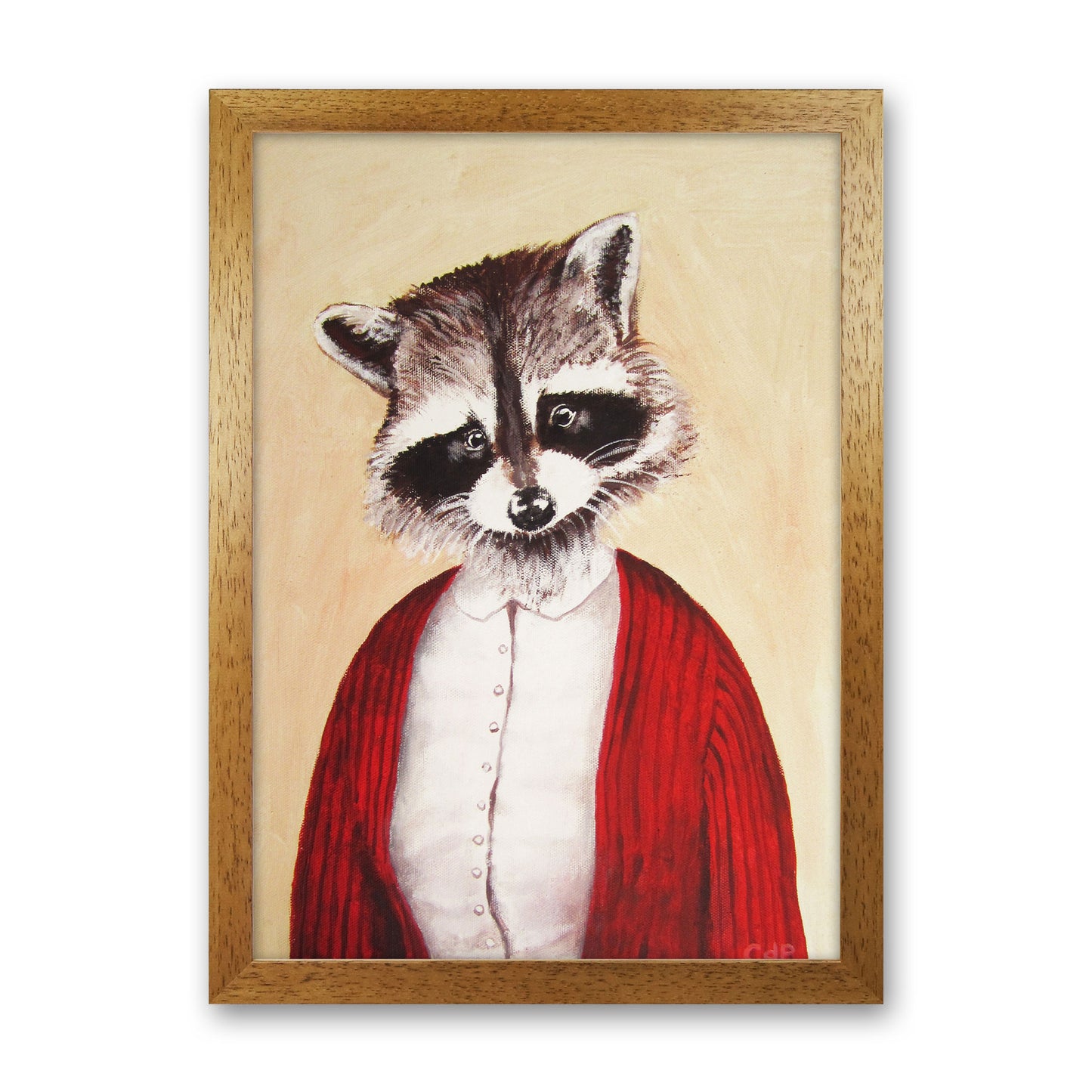 Racoon Art Print by Coco Deparis Oak Grain
