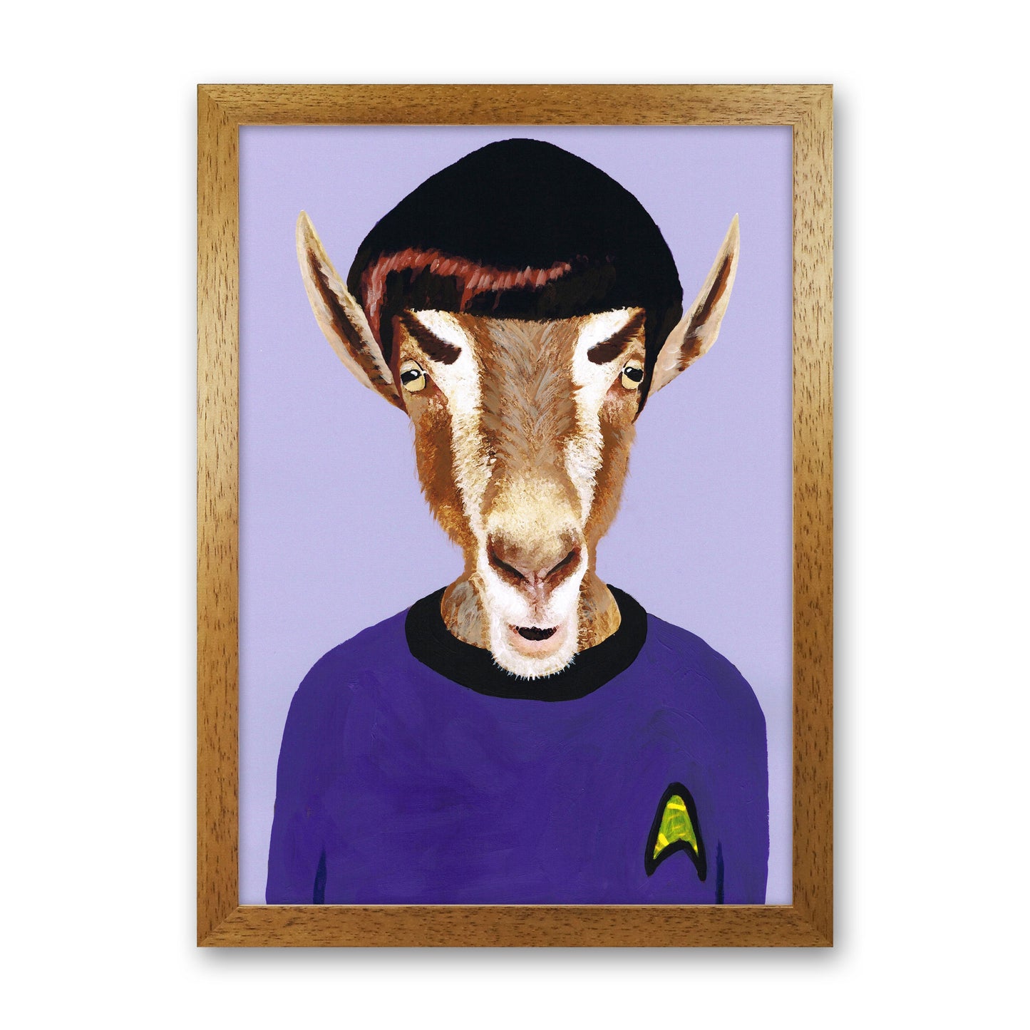Mister Spock Art Print by Coco Deparis Oak Grain