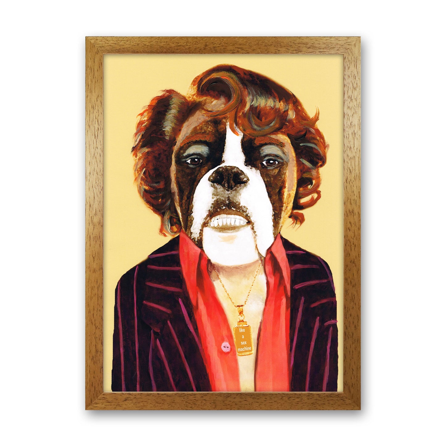James Brown Art Print by Coco Deparis Oak Grain