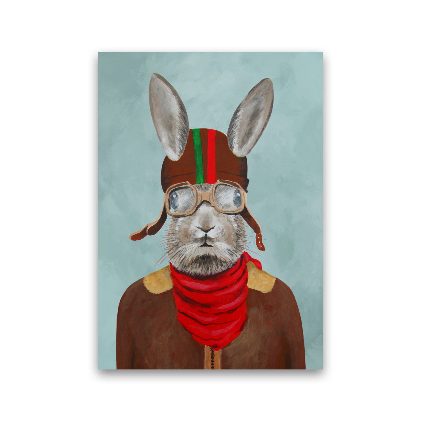 Rabbit With Helmet Art Print by Coco Deparis Print Only