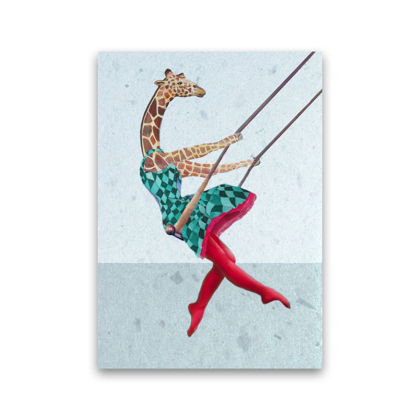 Giraffe On Balance Art Print by Coco Deparis Print Only