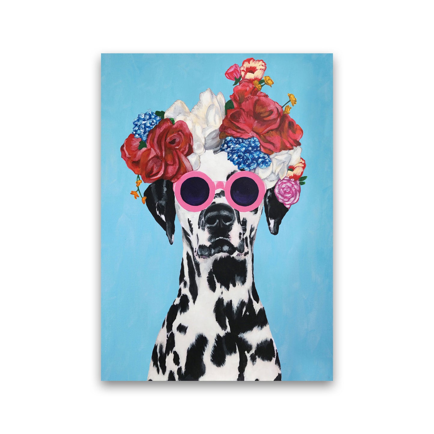 Fashion Dalmatian Blue Art Print by Coco Deparis Print Only