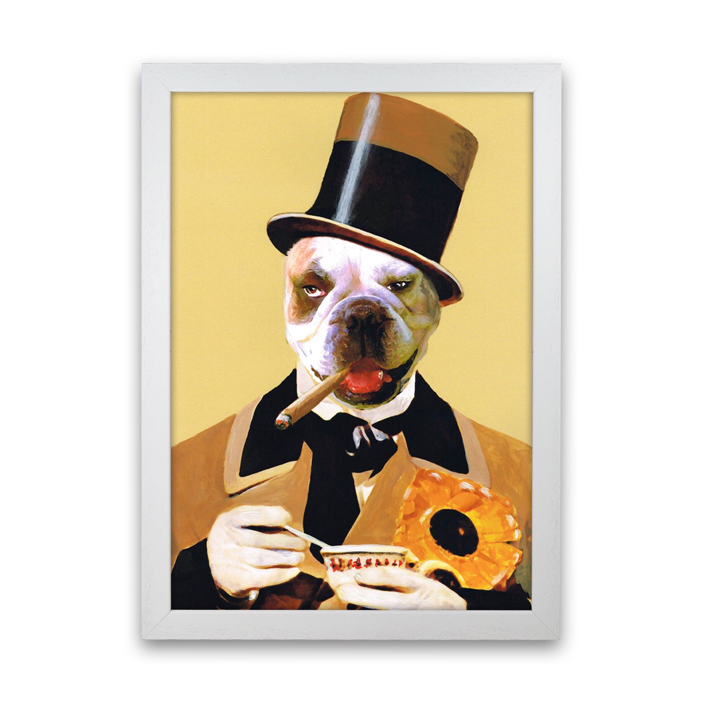 Small WC Fields Art Print by Coco Deparis White Grain