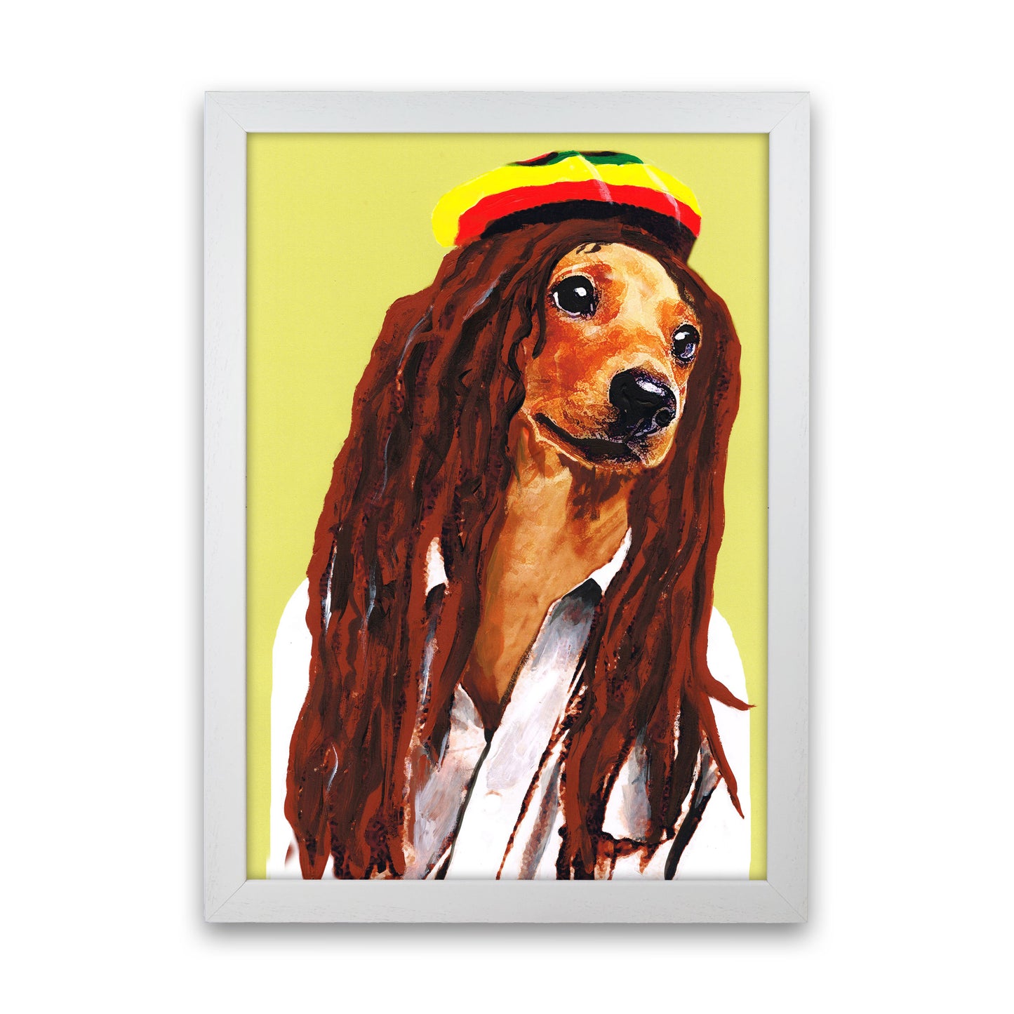 Bob Marley Art Print by Coco Deparis White Grain