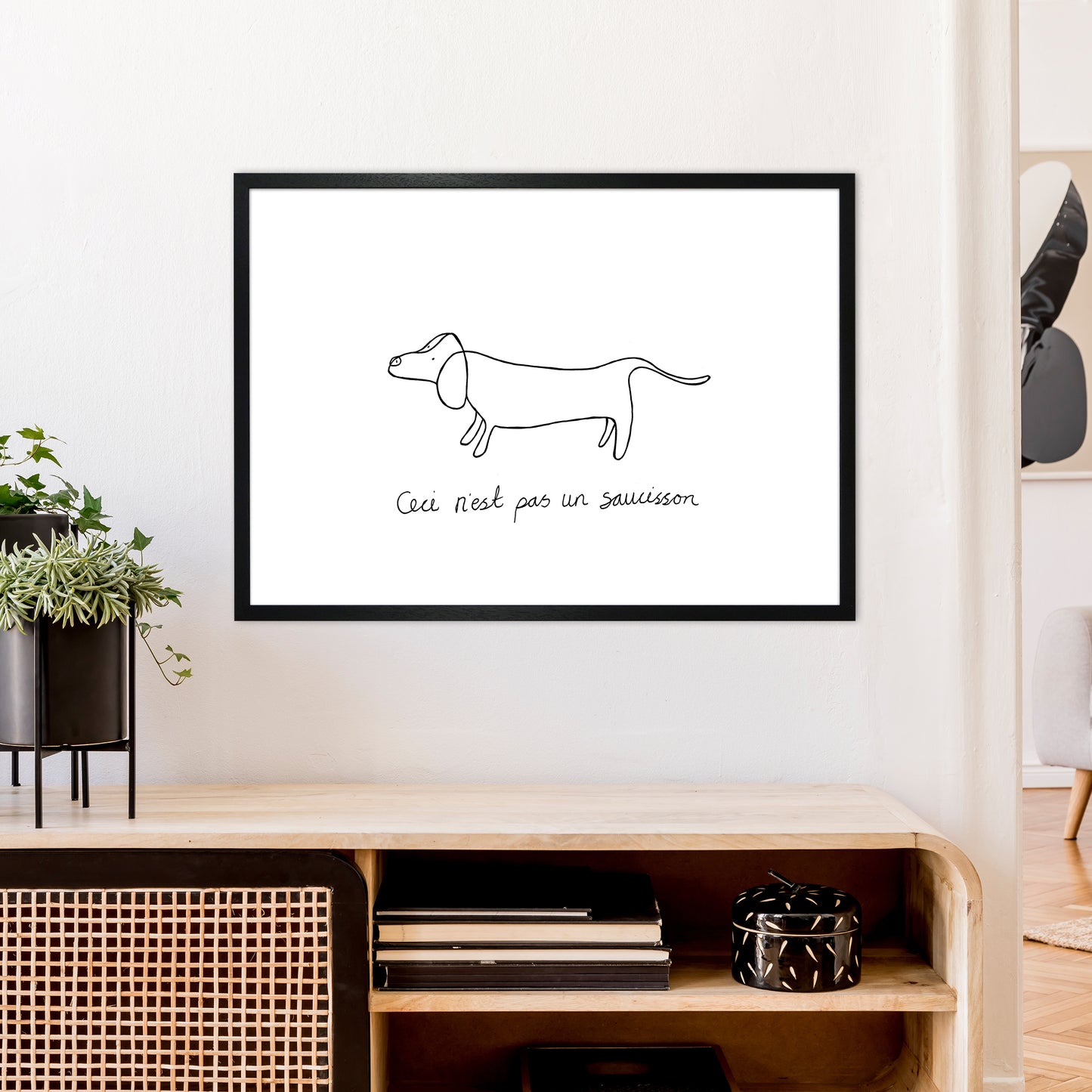 Pasunsaucisson Art Print by Carissa Tanton A1 White Frame