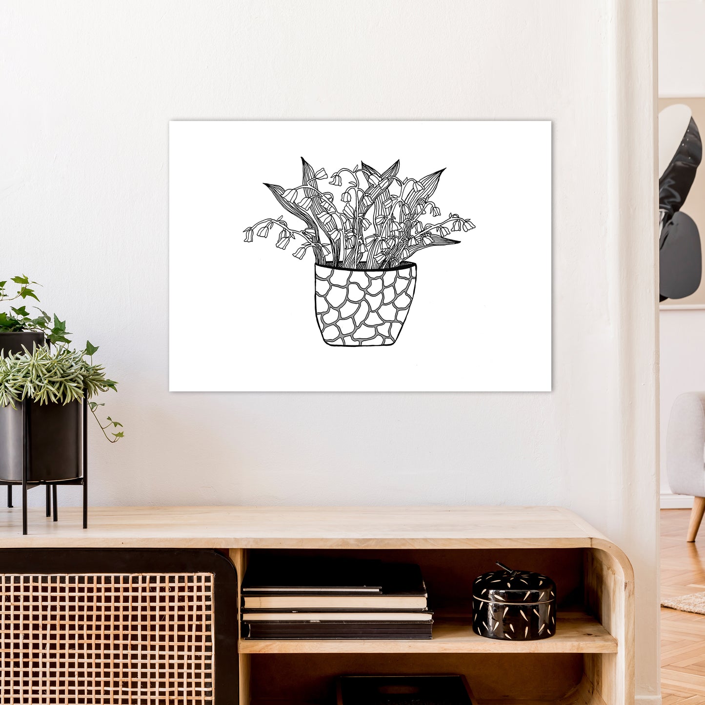 Lily of the Valley Art Print by Carissa Tanton A1 Black Frame