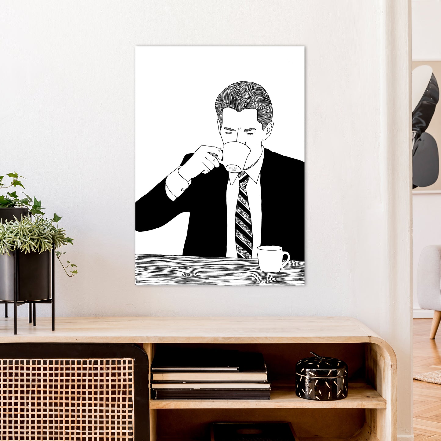 Agent Cooper Art Print by Carissa Tanton A1 Black Frame