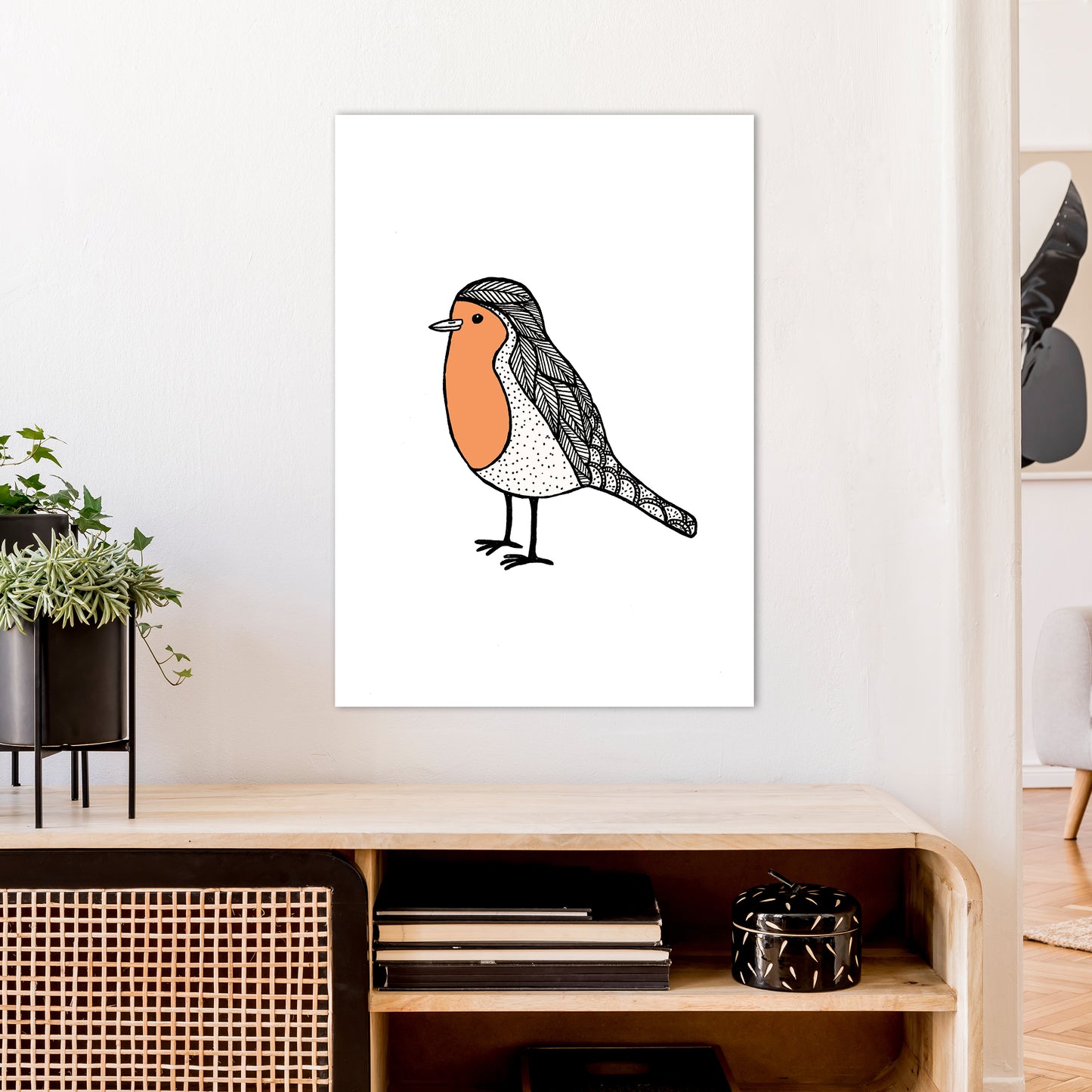 Robin Final Art Print by Carissa Tanton A1 Black Frame