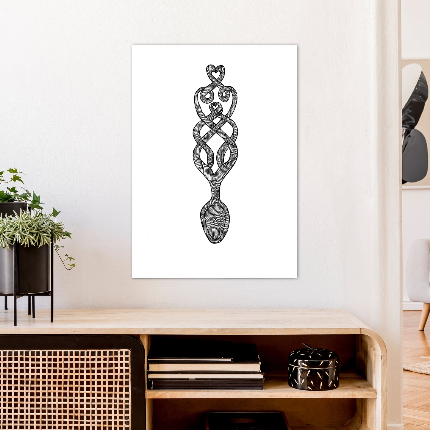 Welsh Spoon Art Print by Carissa Tanton A1 Black Frame