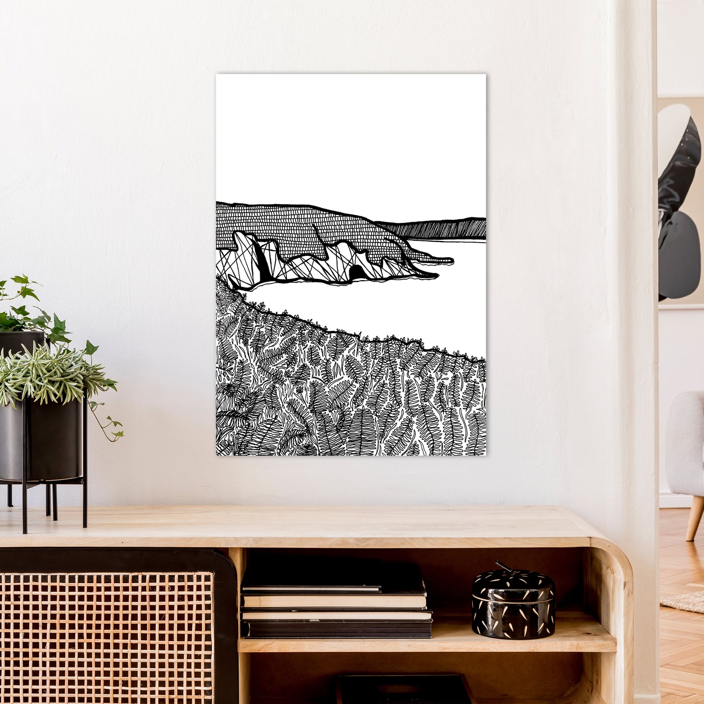 Aberdaron Art Print by Carissa Tanton A1 Black Frame
