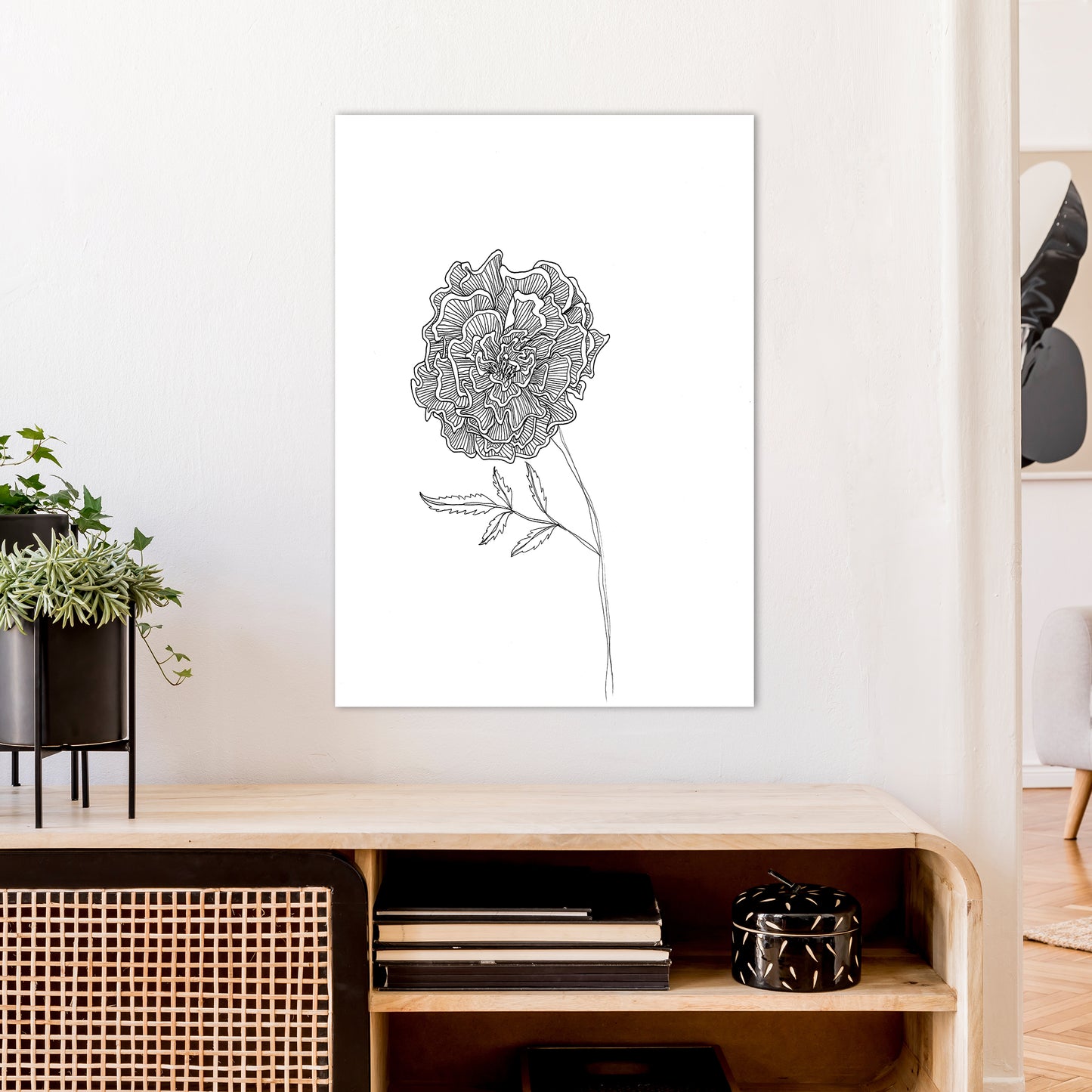 Marigold Art Print by Carissa Tanton A1 Black Frame