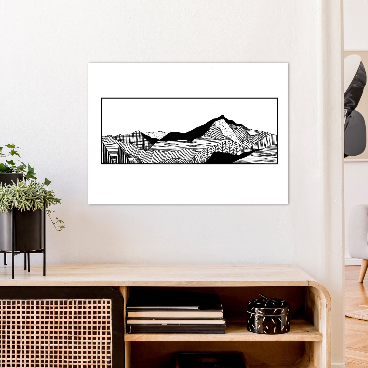 Snowdon Art Print by Carissa Tanton A1 Black Frame
