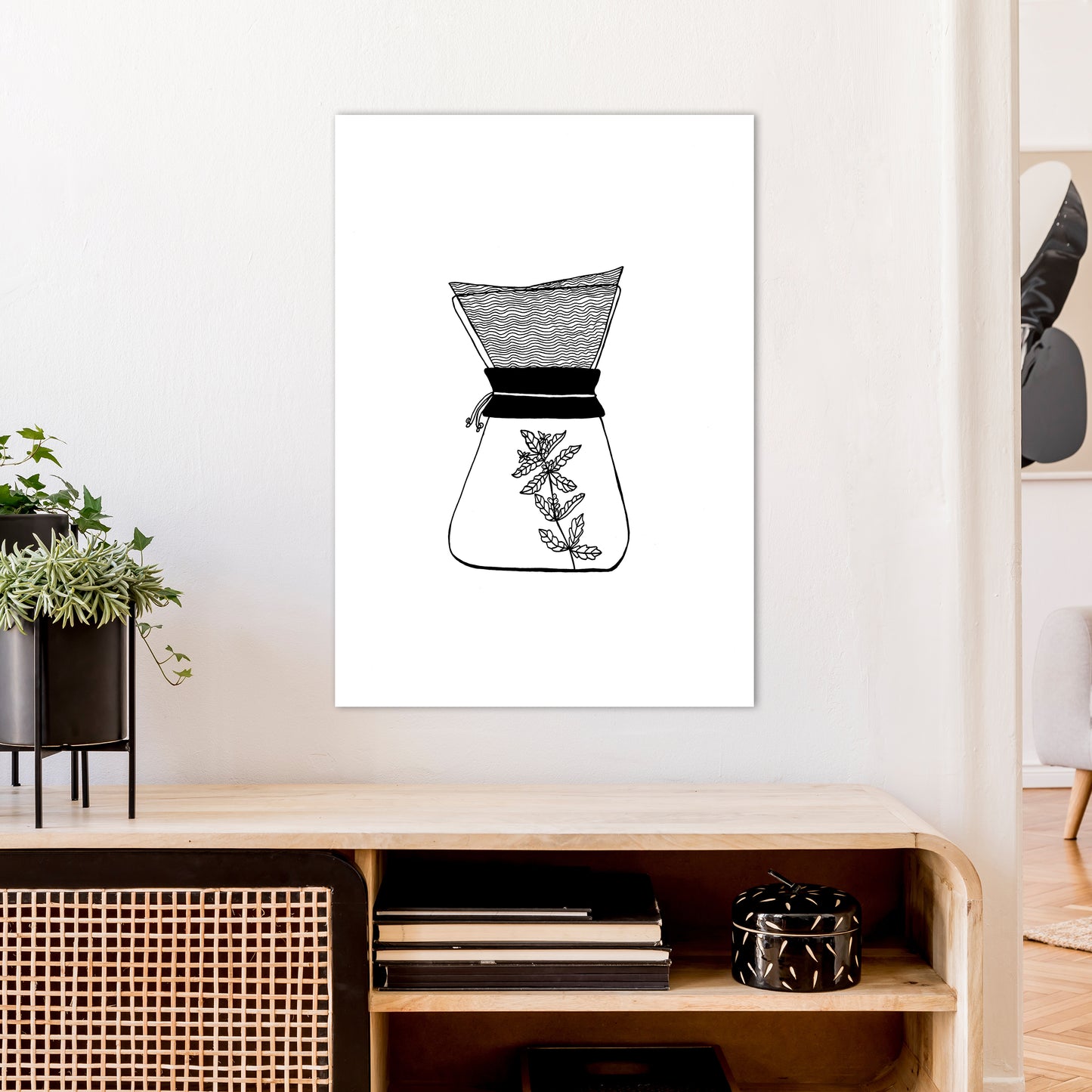 Chemex Art Print by Carissa Tanton A1 Black Frame