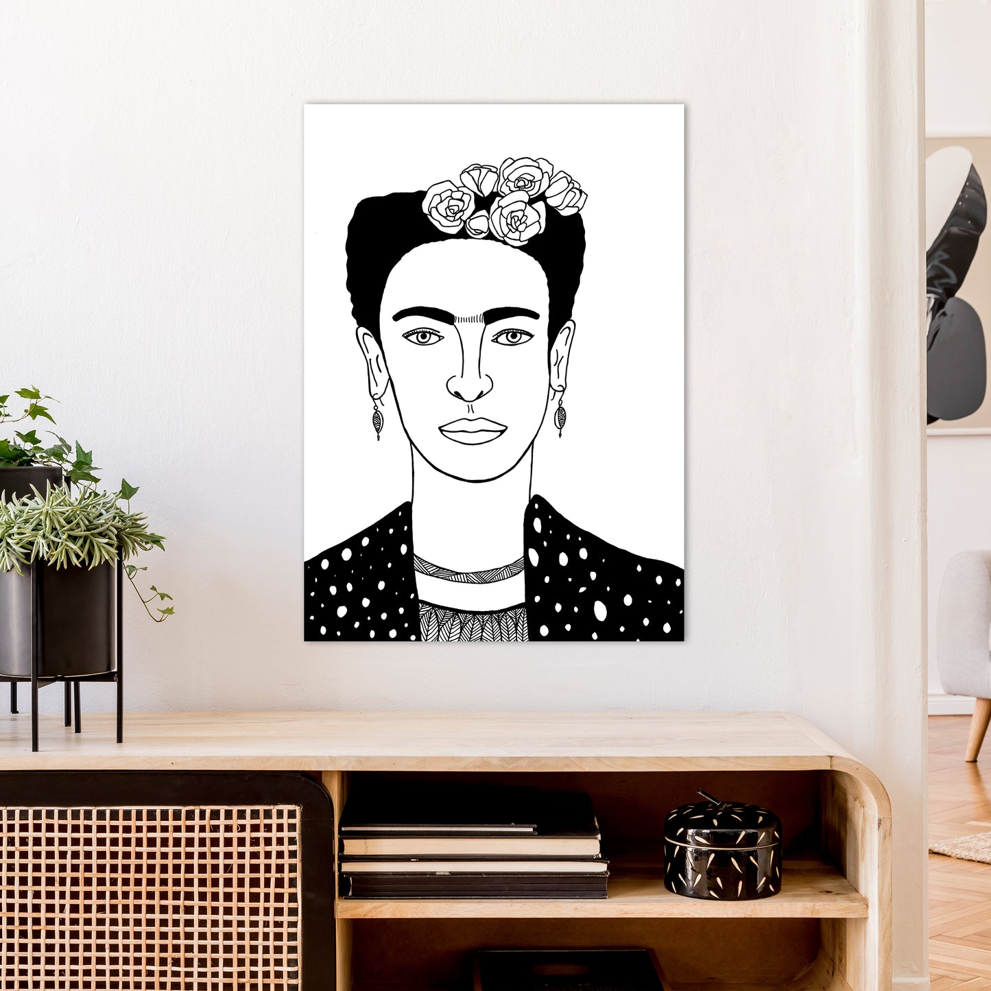 Frida Art Print by Carissa Tanton A1 Black Frame