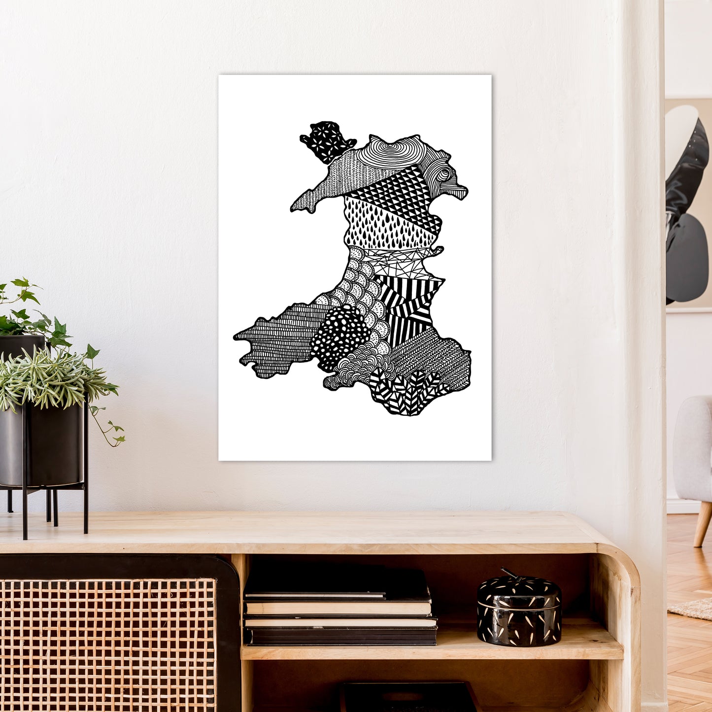 Wales Art Print by Carissa Tanton A1 Black Frame