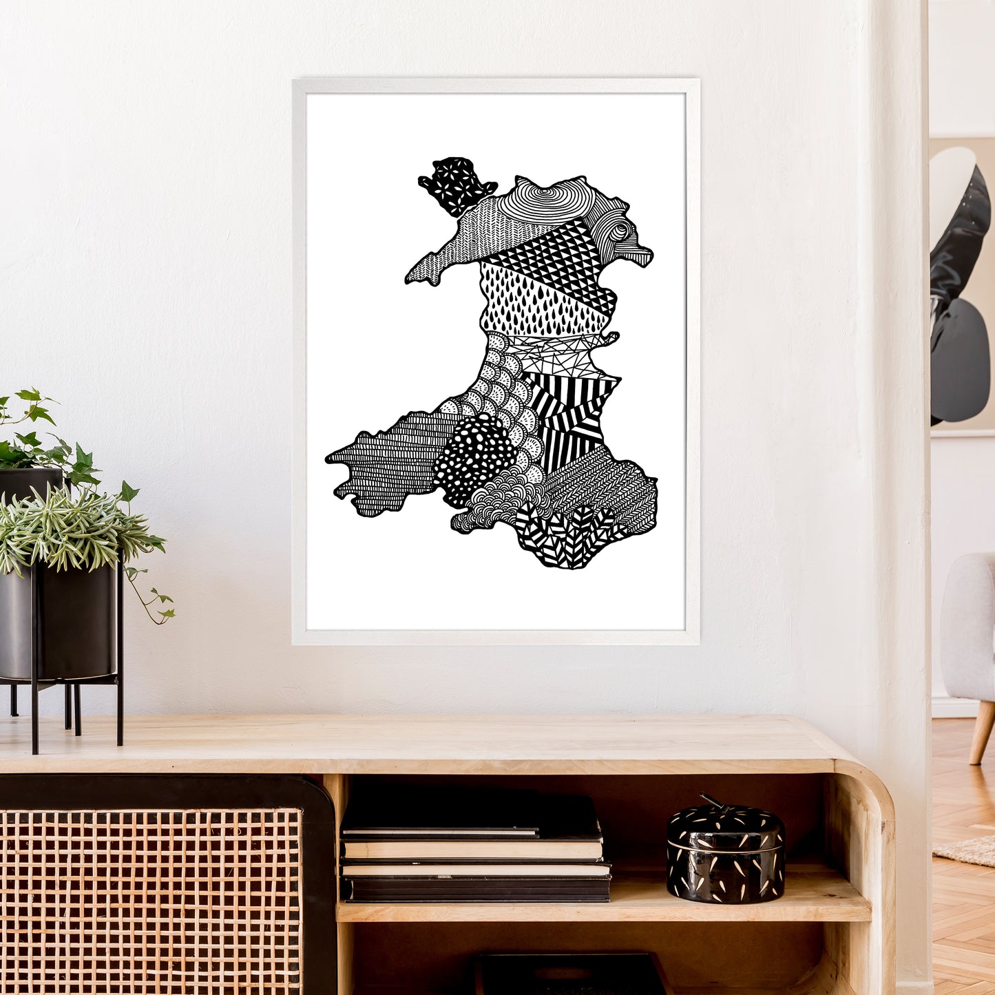 Wales Art Print by Carissa Tanton A1 Oak Frame