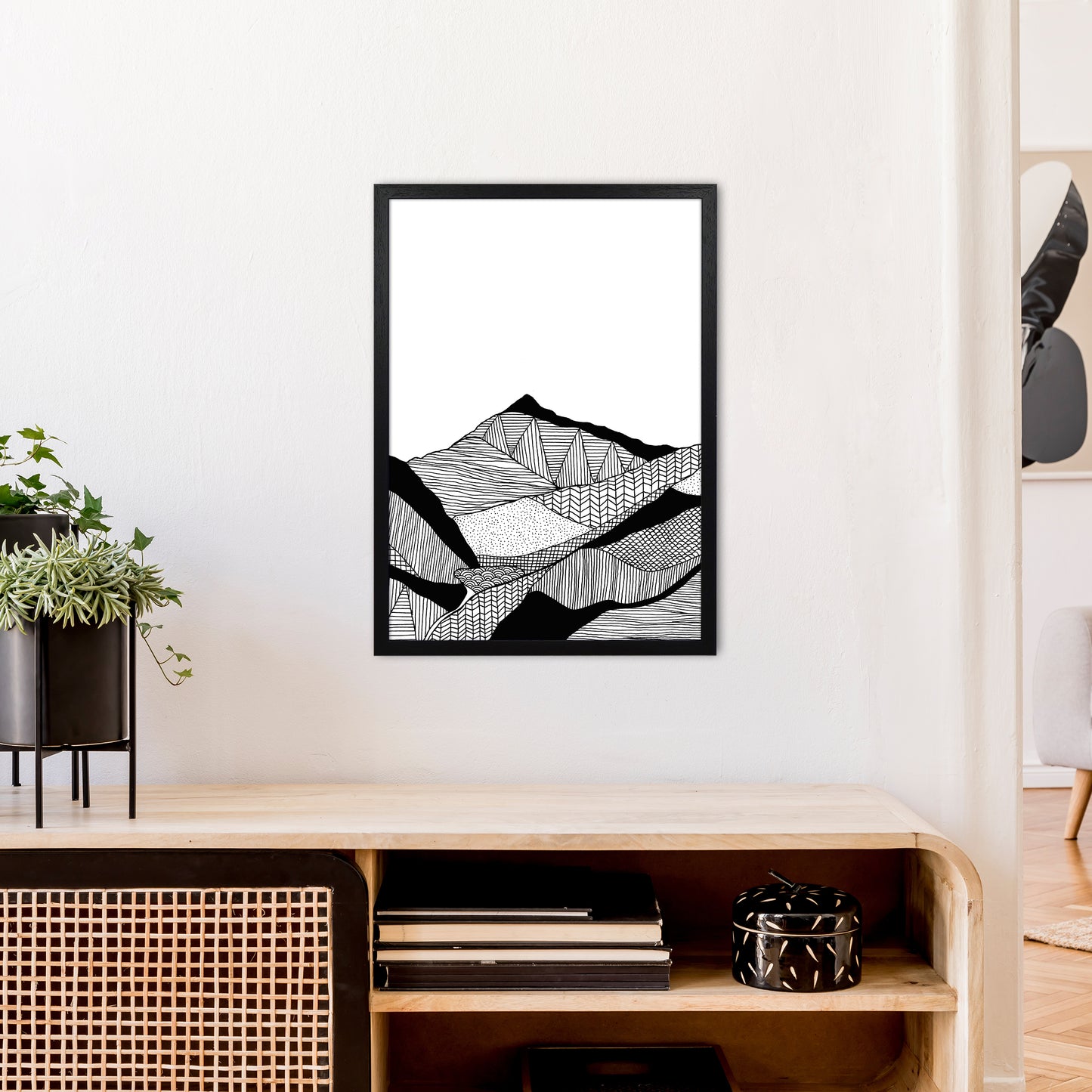 New Snowdon Portrait Art Print by Carissa Tanton A2 White Frame