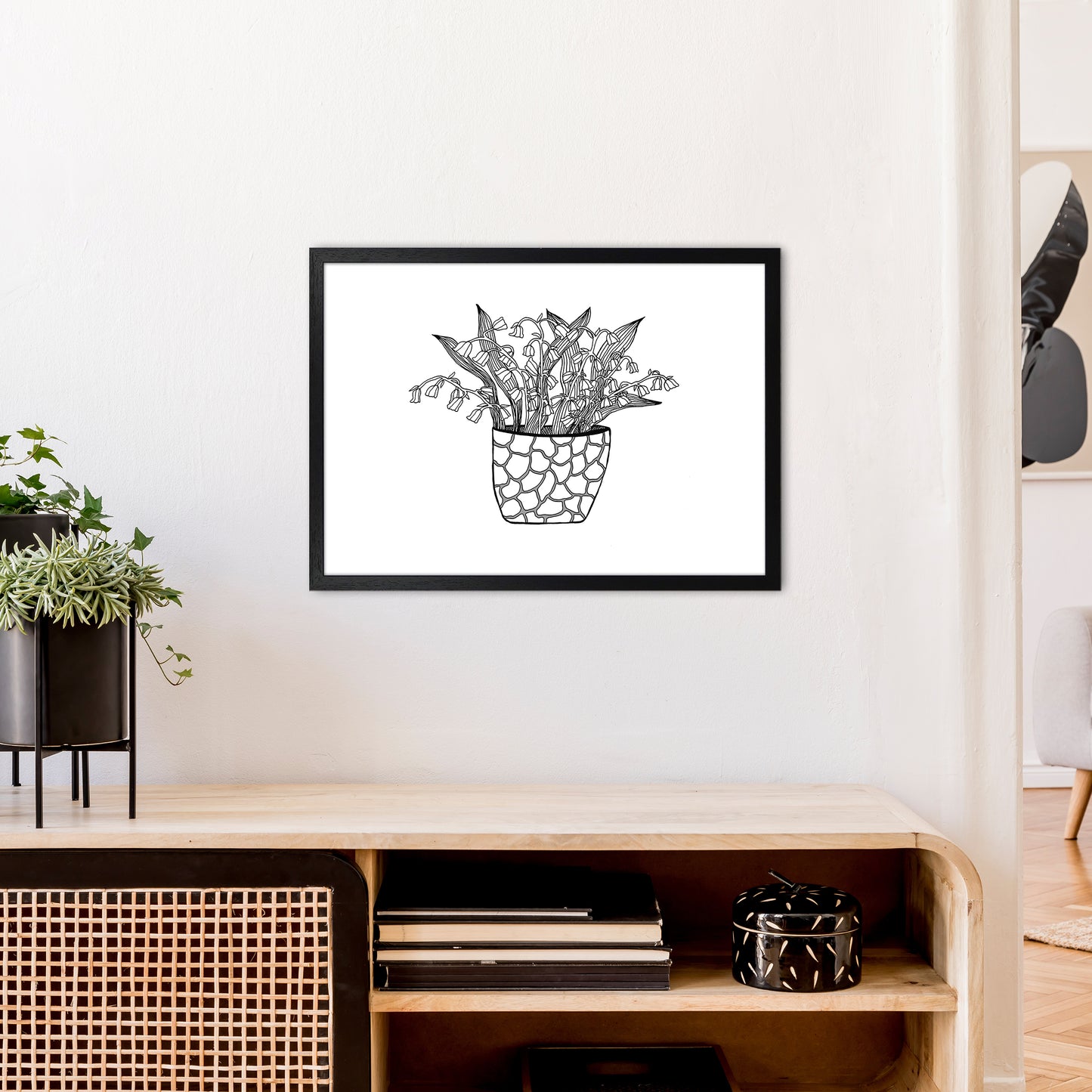 Lily of the Valley Art Print by Carissa Tanton A2 White Frame