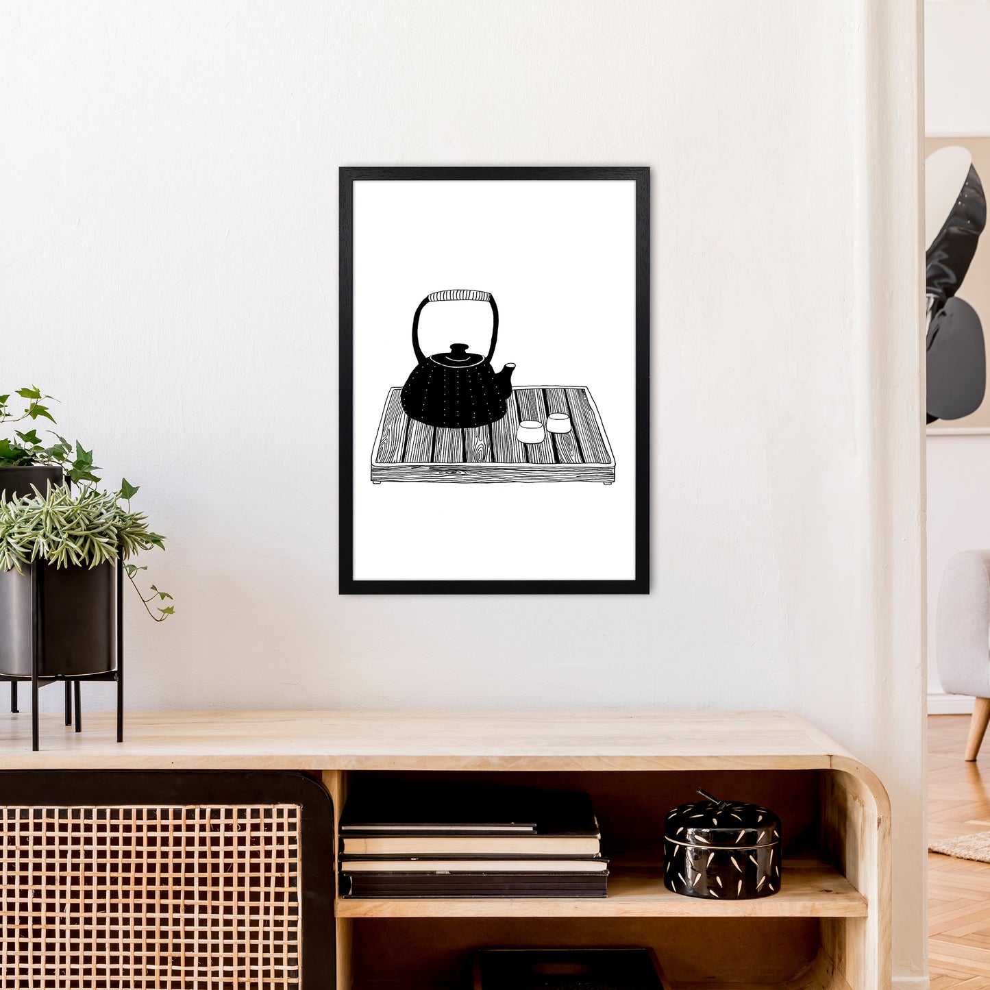 Chinese Tea Art Print by Carissa Tanton A2 White Frame