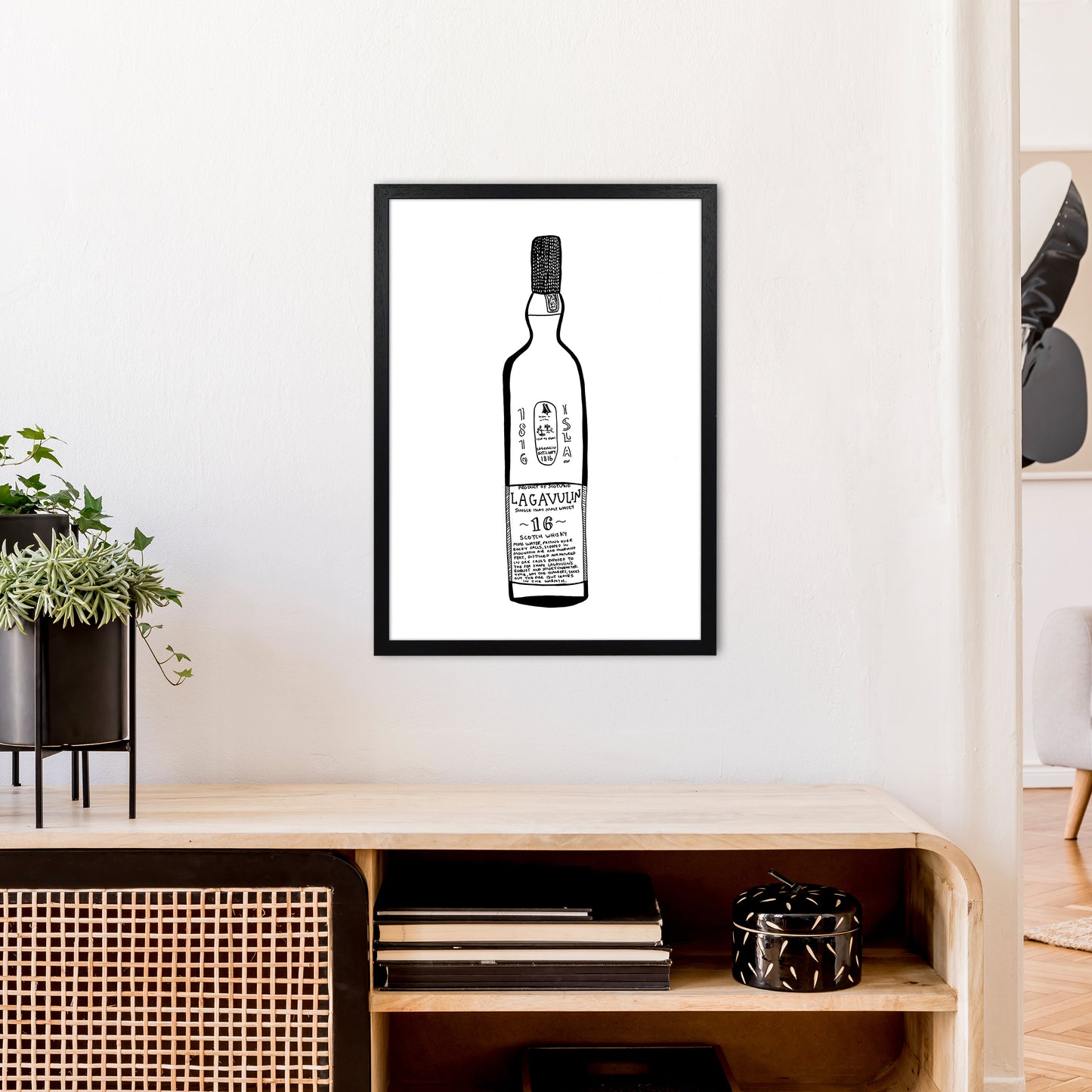 Lagavulin Art Print by Carissa Tanton A2 White Frame
