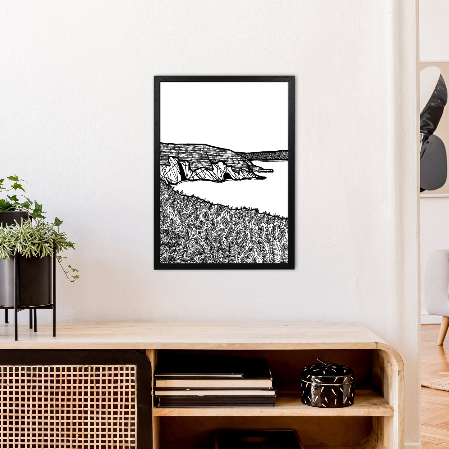 Aberdaron Art Print by Carissa Tanton A2 White Frame