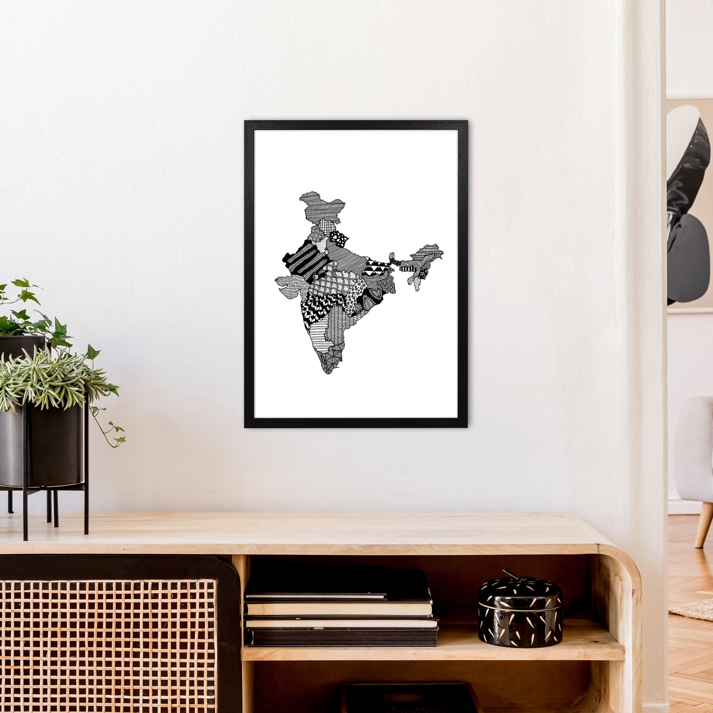 India Art Print by Carissa Tanton A2 White Frame