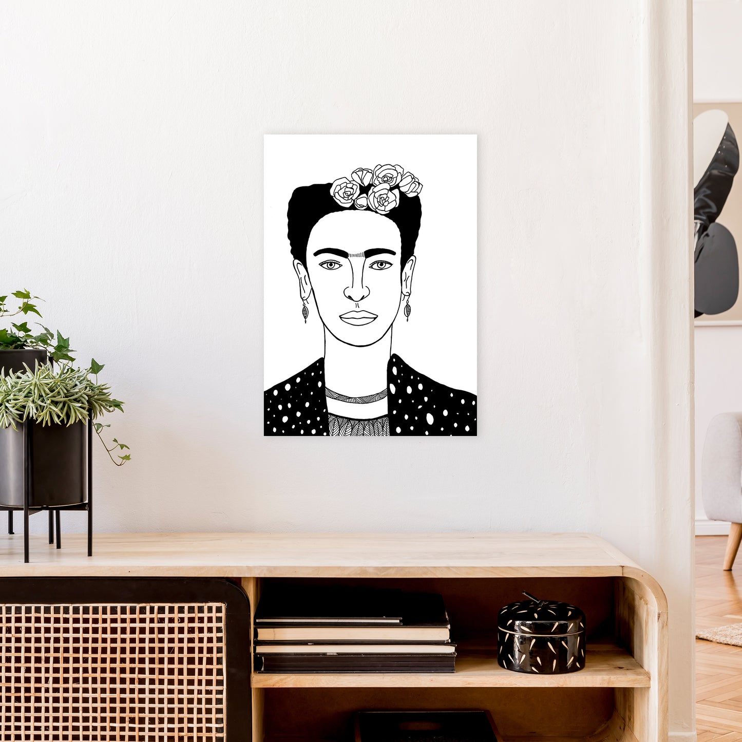 Frida Art Print by Carissa Tanton A2 Black Frame