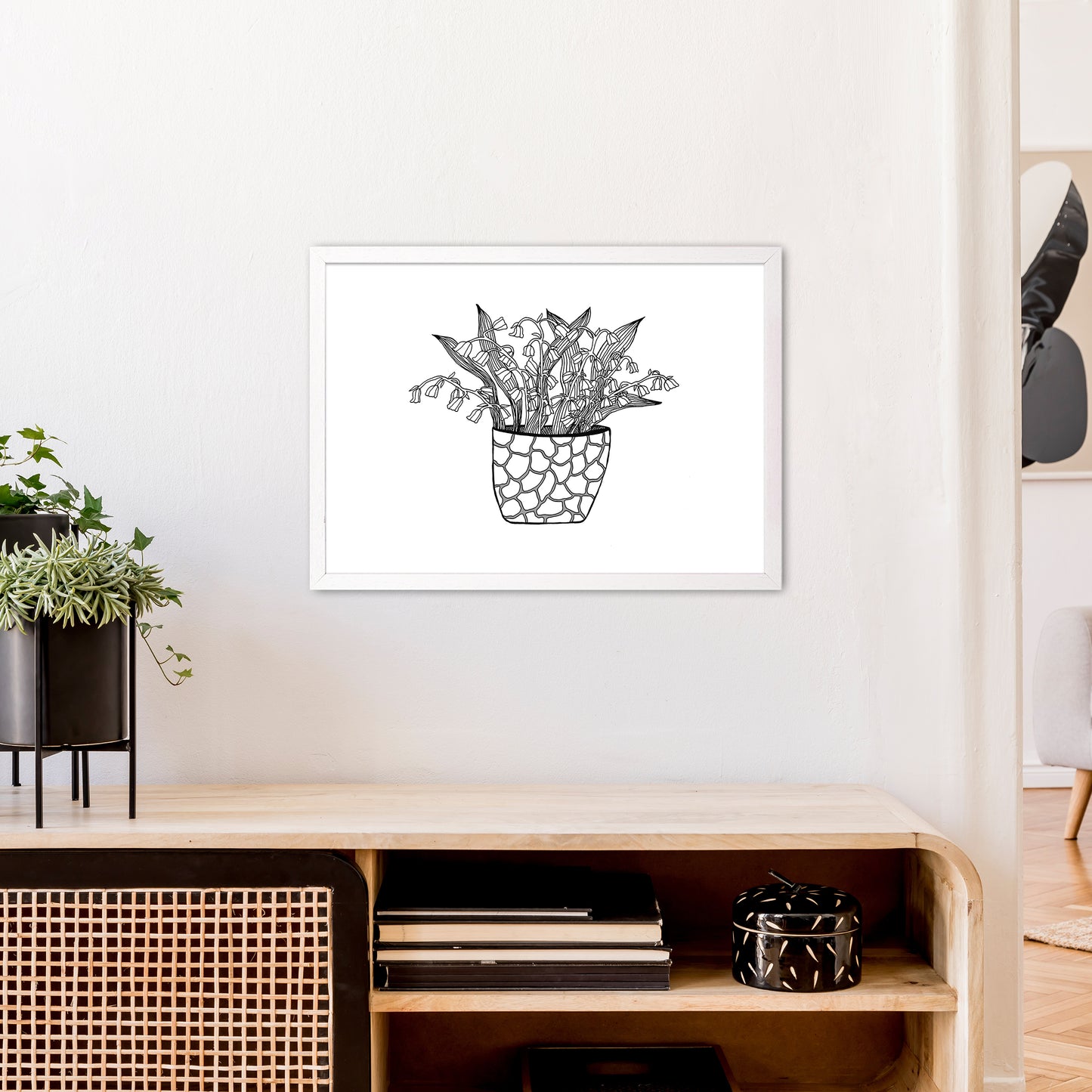 Lily of the Valley Art Print by Carissa Tanton A2 Oak Frame