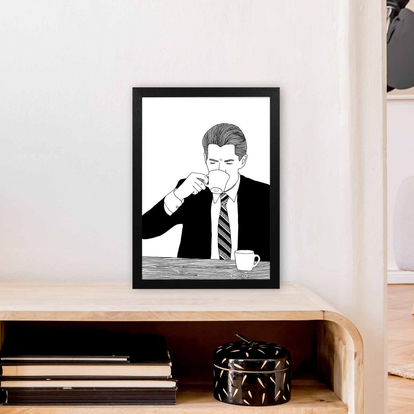 Agent Cooper Art Print by Carissa Tanton A3 White Frame