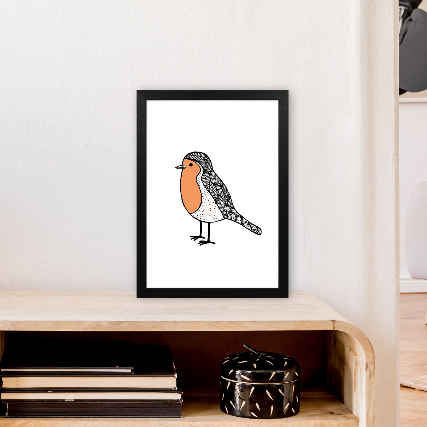 Robin Final Art Print by Carissa Tanton A3 White Frame