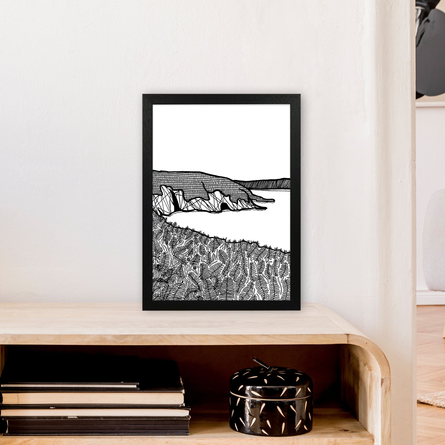 Aberdaron Art Print by Carissa Tanton A3 White Frame