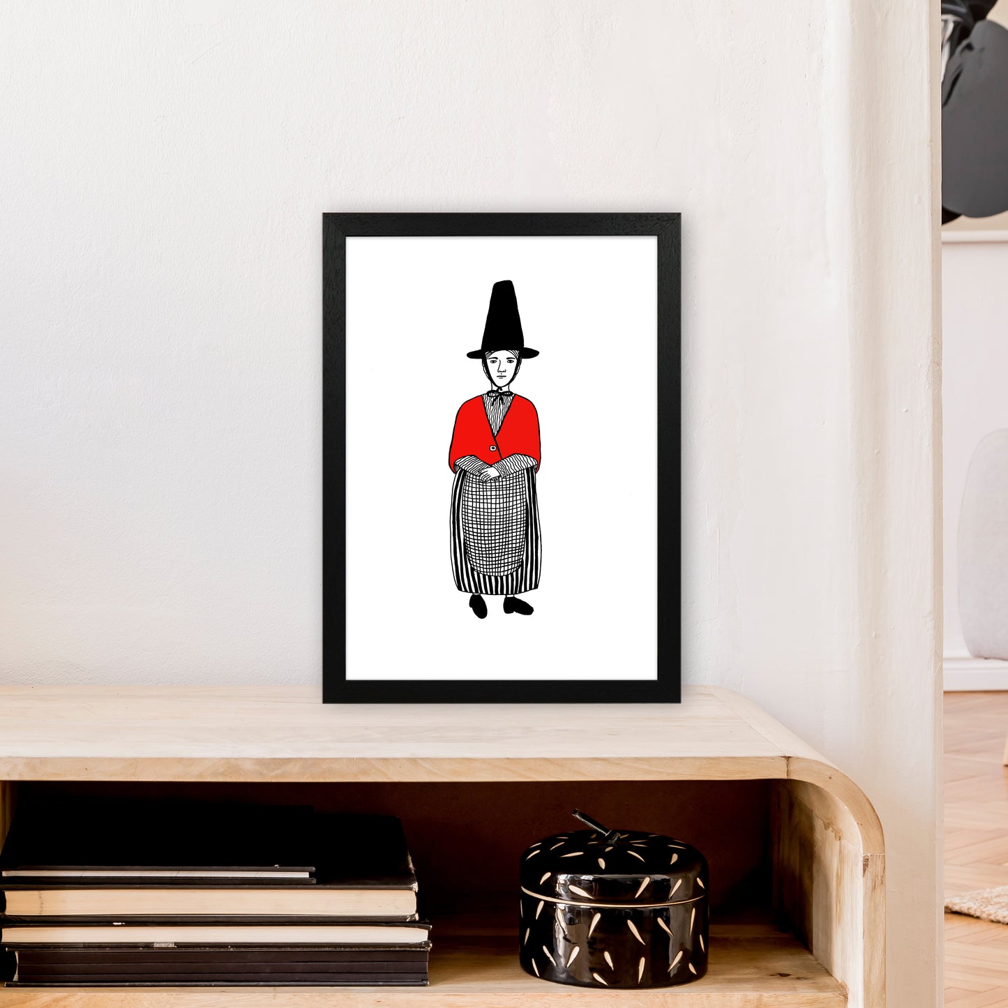 Welsh Lady Art Print by Carissa Tanton A3 White Frame