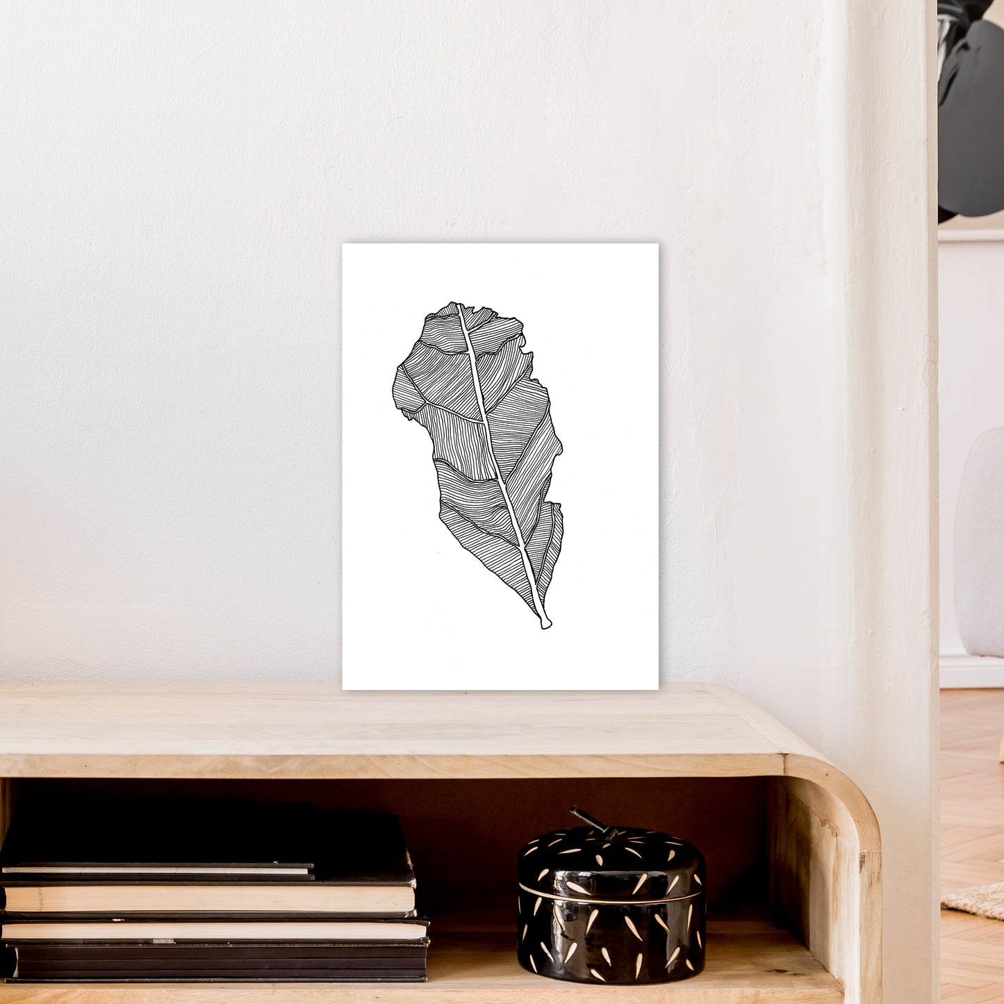 Kyobancha Leaf Art Print by Carissa Tanton A3 Black Frame