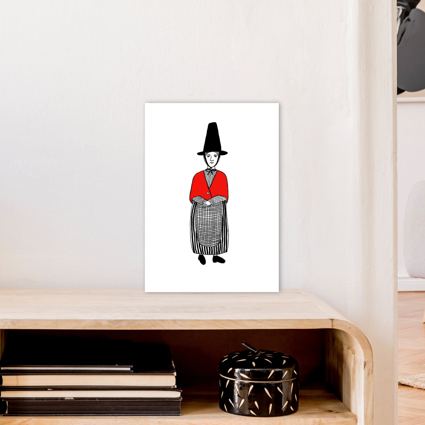 Welsh Lady Art Print by Carissa Tanton A3 Black Frame
