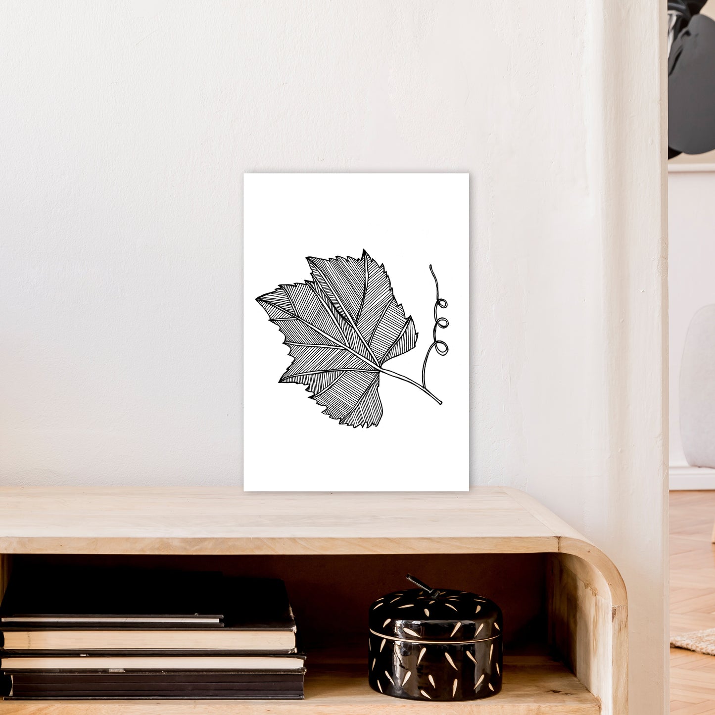 Vine Leaf Art Print by Carissa Tanton A3 Black Frame
