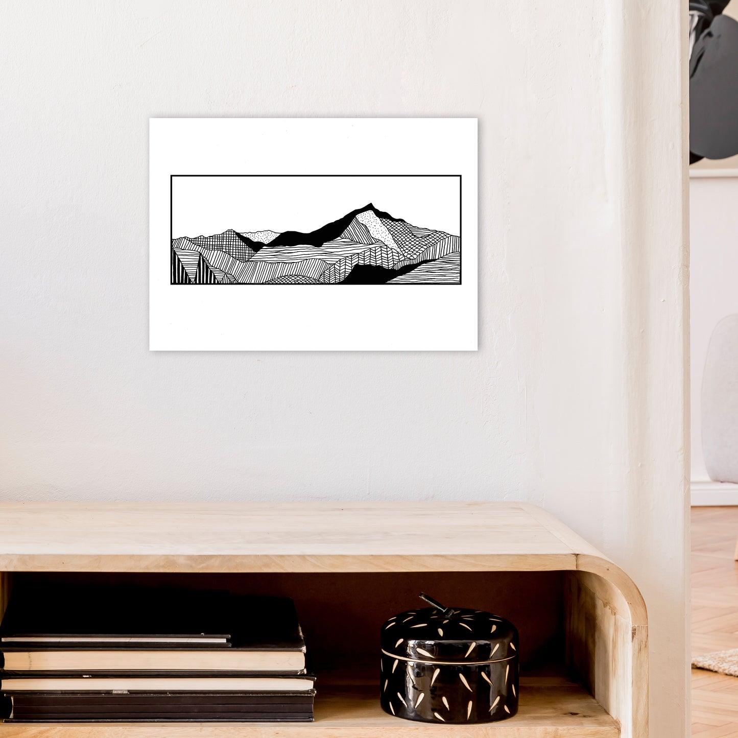 Snowdon Art Print by Carissa Tanton A3 Black Frame
