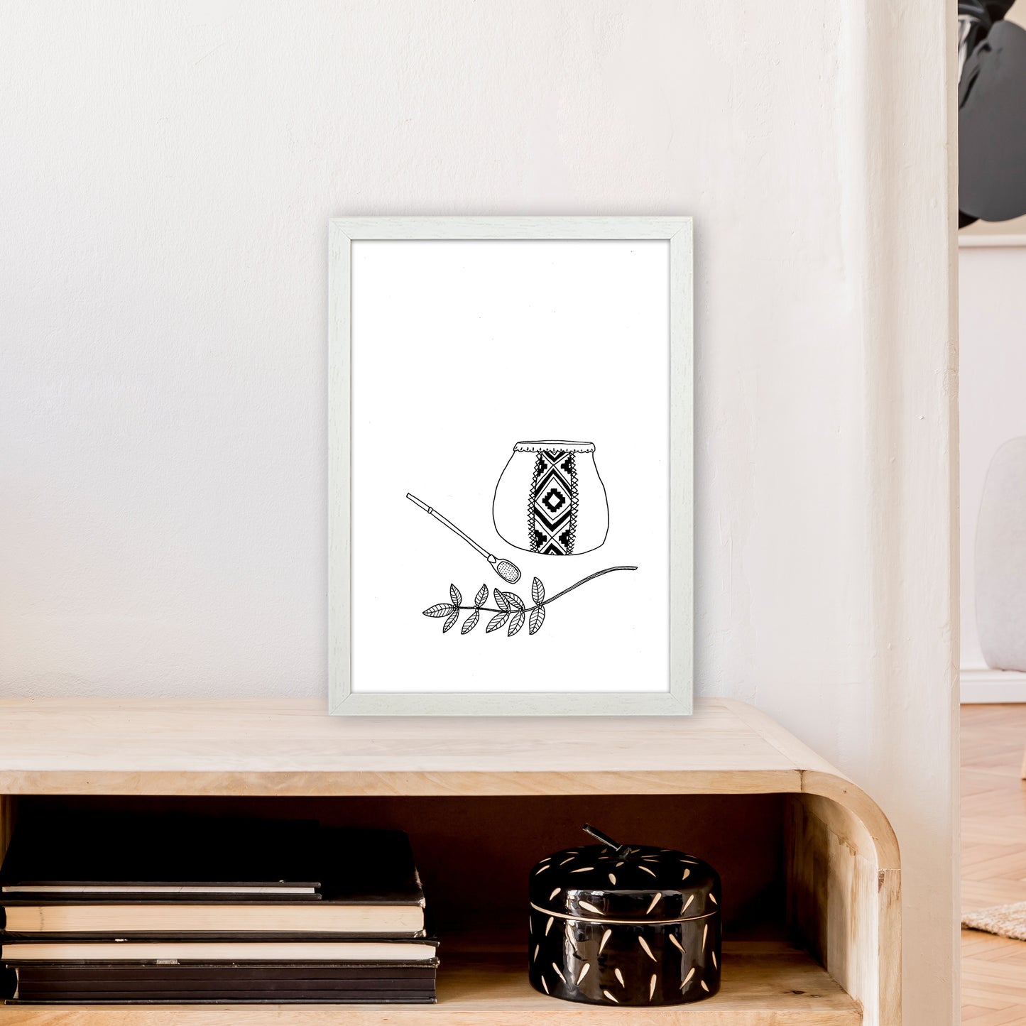 Mate Art Print by Carissa Tanton A3 Oak Frame
