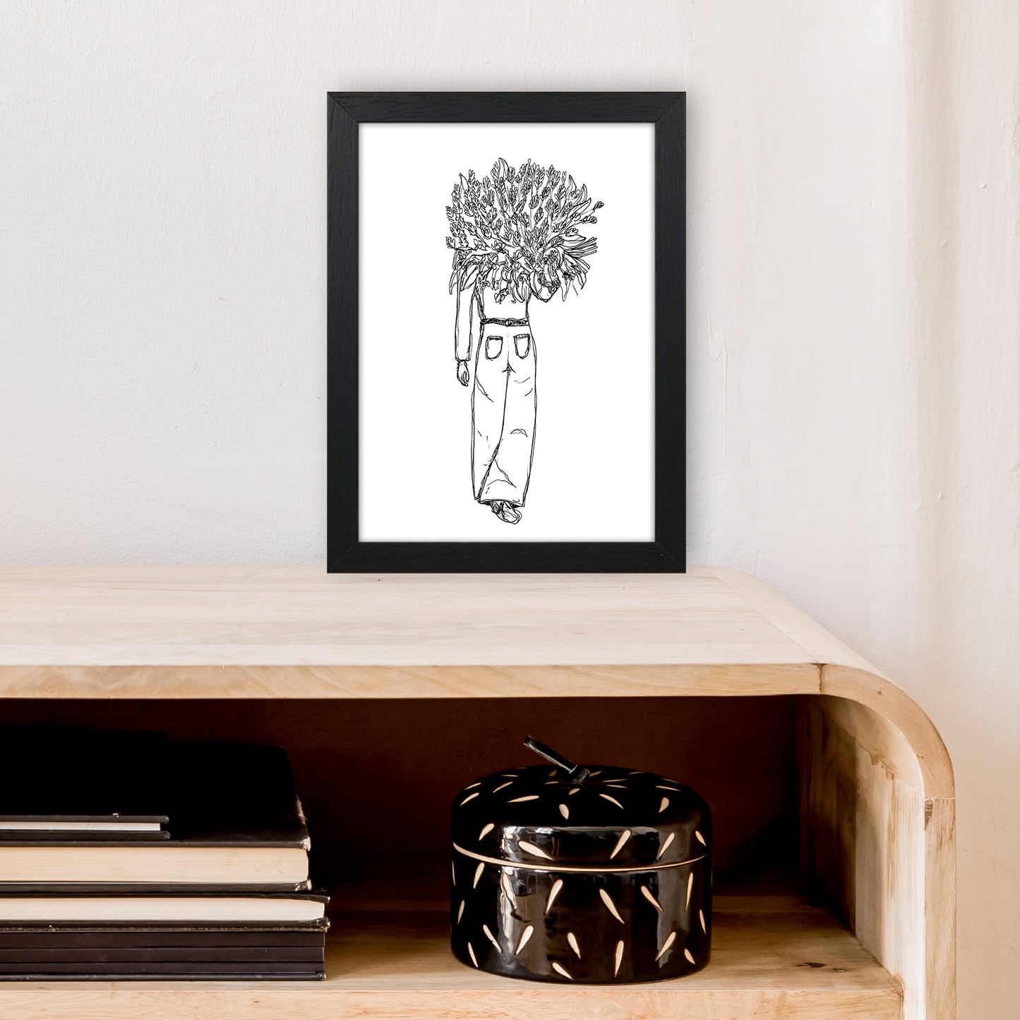 Flower Woman Art Print by Carissa Tanton A4 White Frame