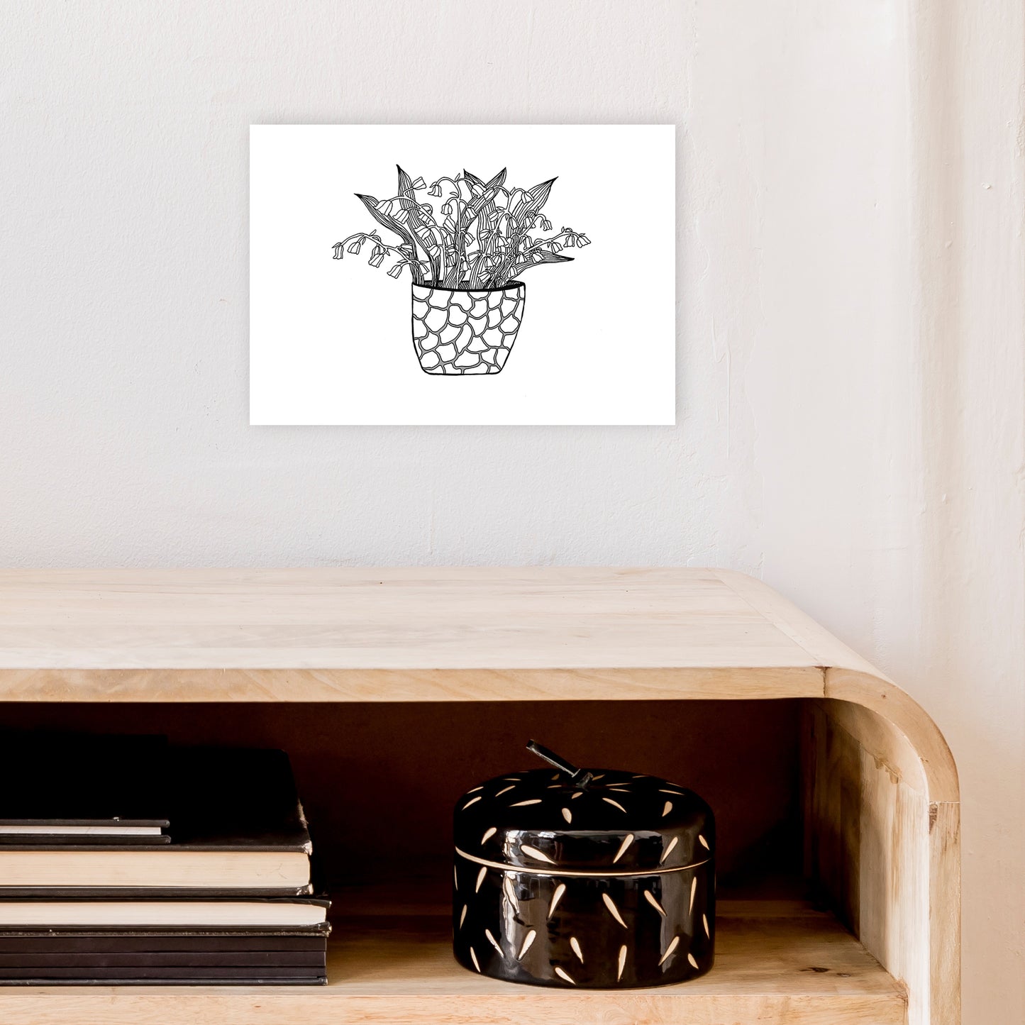 Lily of the Valley Art Print by Carissa Tanton A4 Black Frame