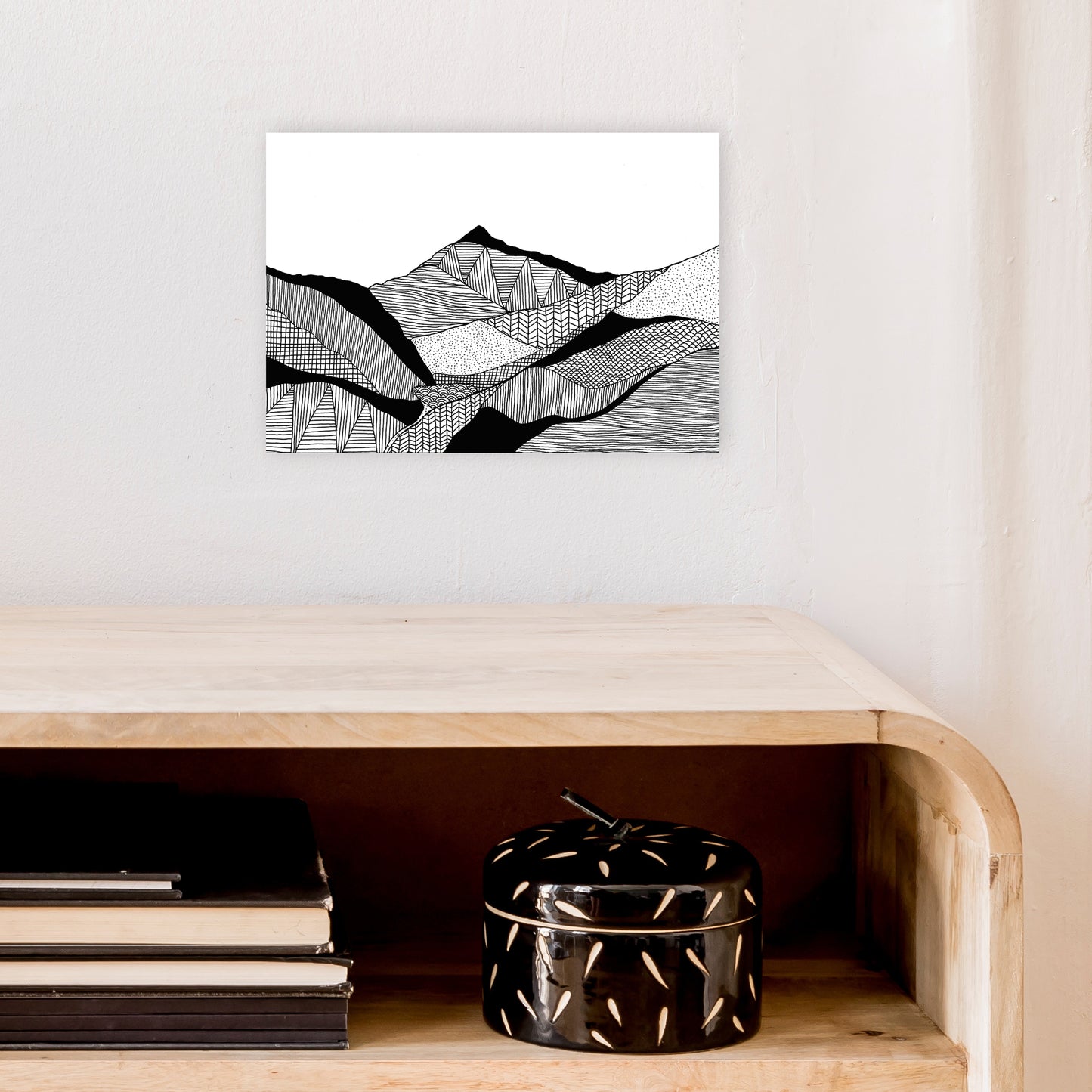 New Snowdon Art Print by Carissa Tanton A4 Black Frame