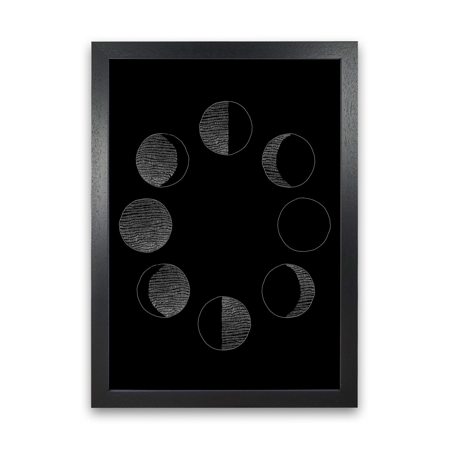 Moon Cycle Invert Art Print by Carissa Tanton Black Grain