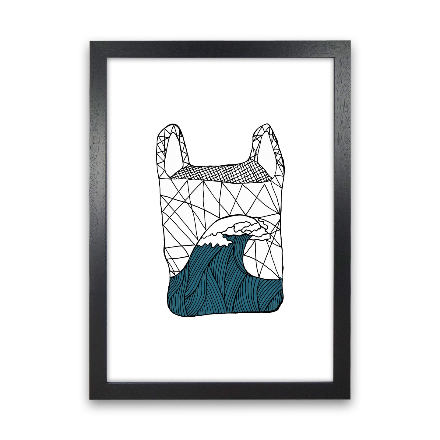 Plastic Bag Blue Art Print by Carissa Tanton Black Grain