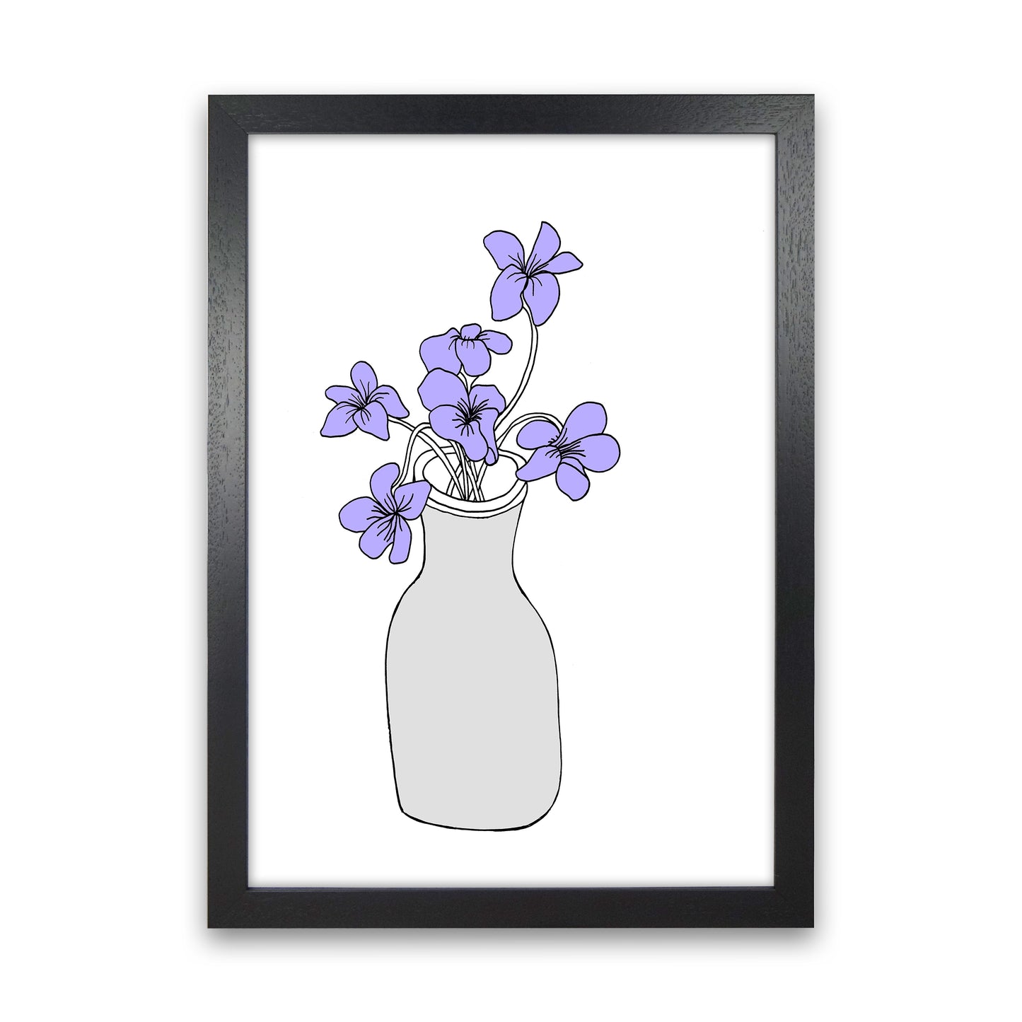 Sweet Violets Art Print by Carissa Tanton Black Grain