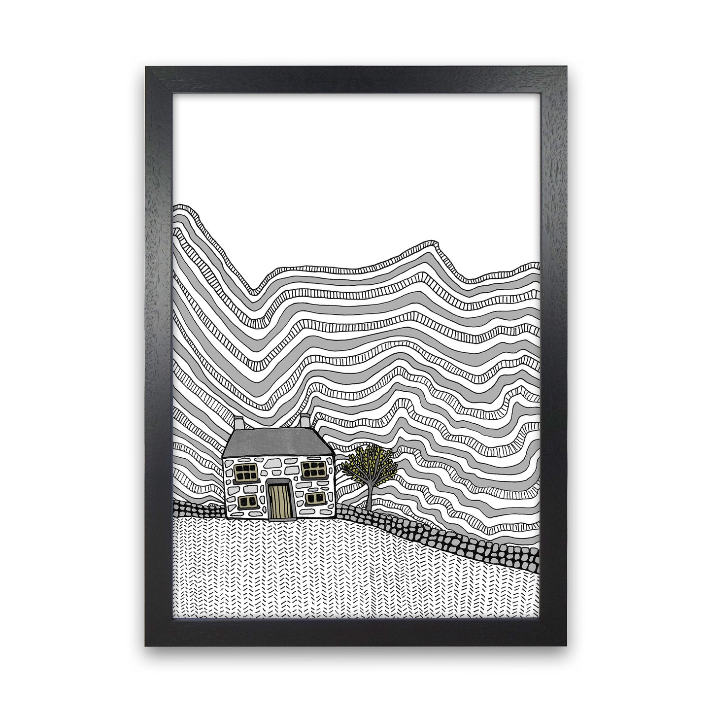 Welsh House Art Print by Carissa Tanton Black Grain