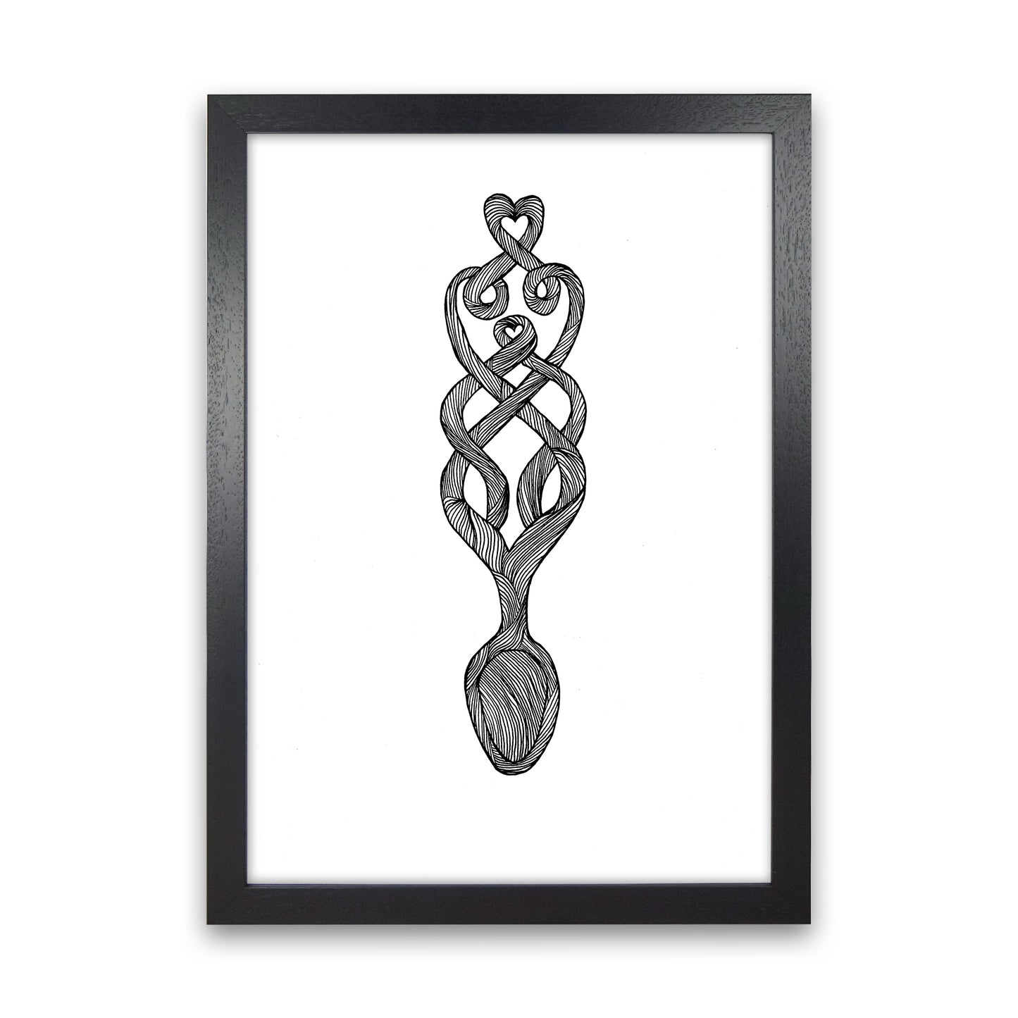 Welsh Spoon Art Print by Carissa Tanton Black Grain