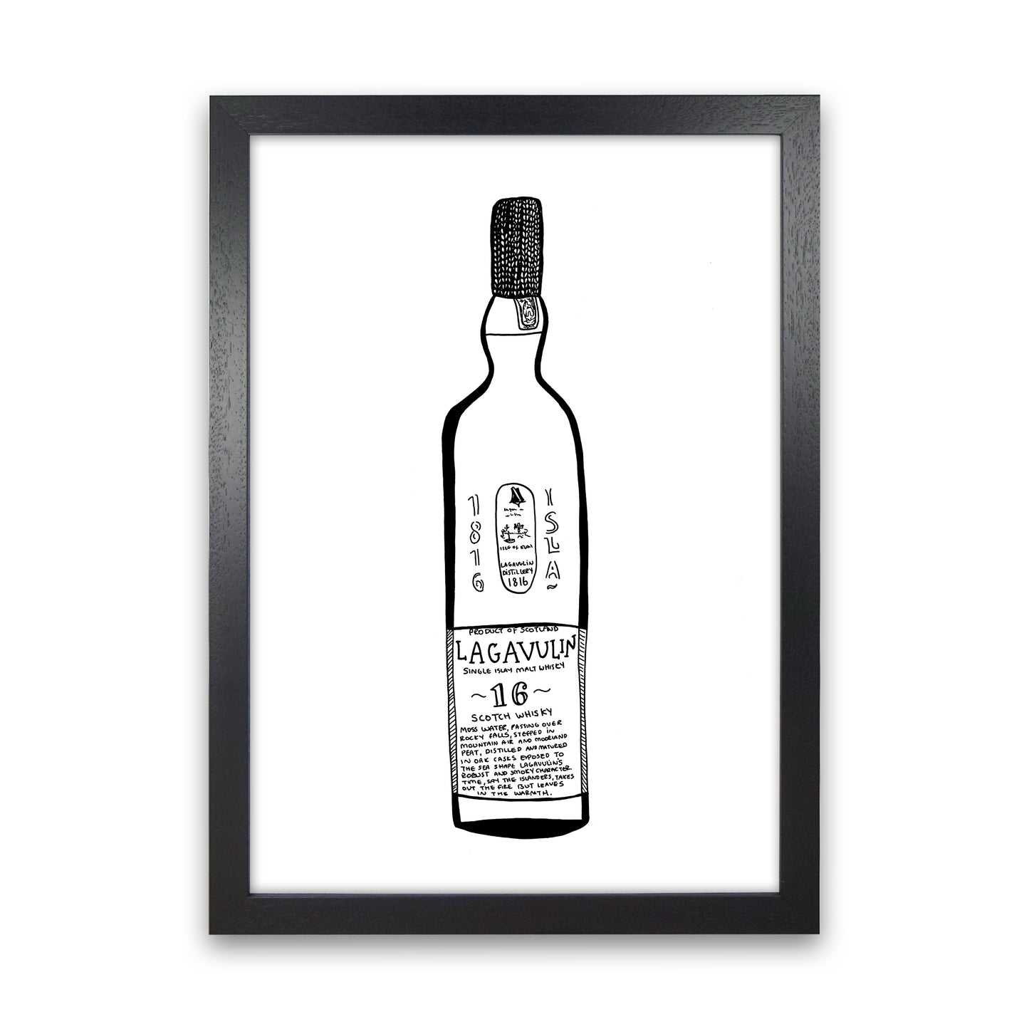 Lagavulin Art Print by Carissa Tanton Black Grain