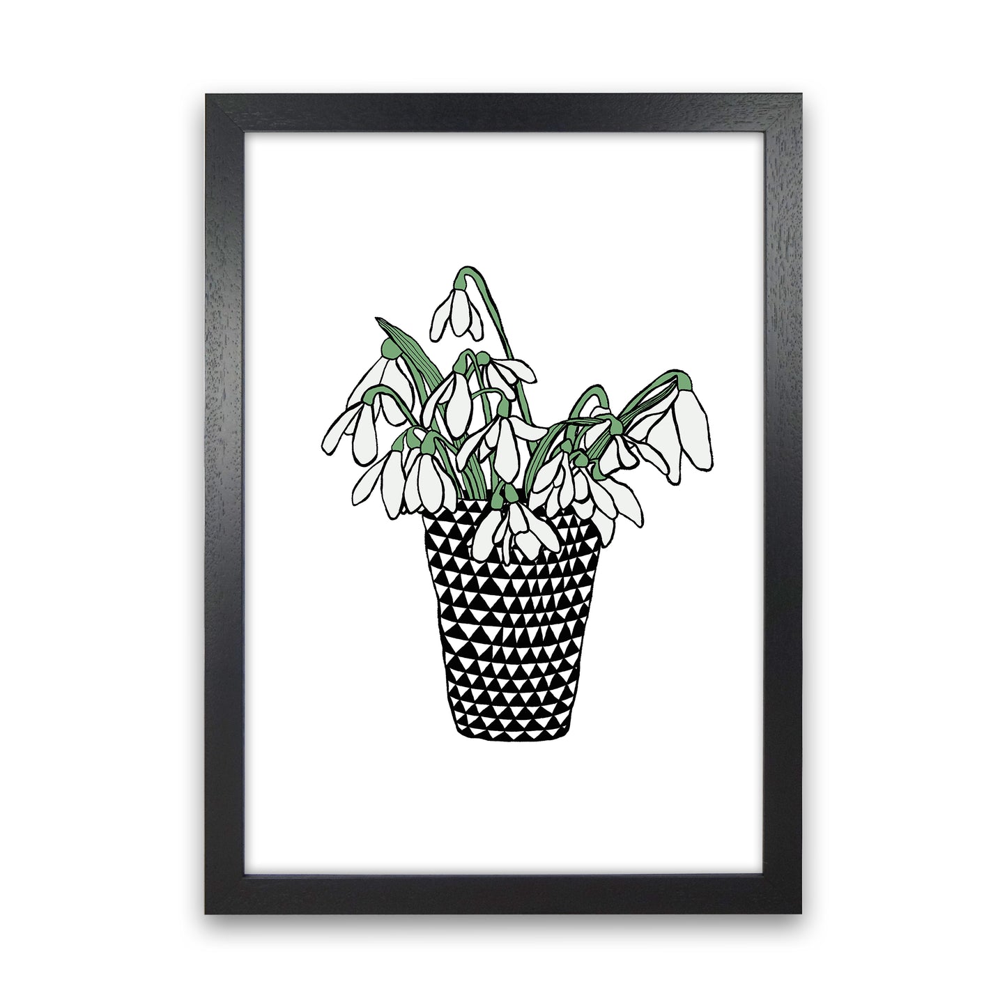 Snowdrops Art Print by Carissa Tanton Black Grain