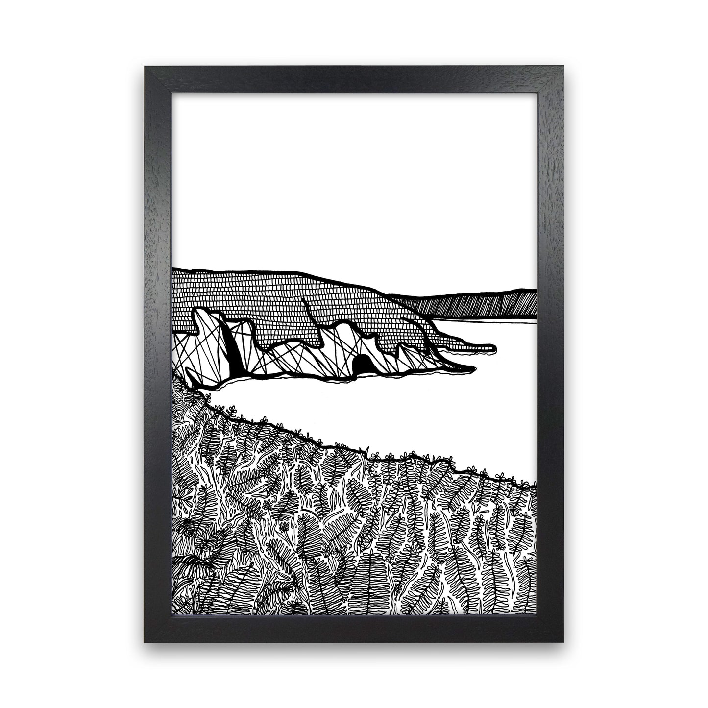 Aberdaron Art Print by Carissa Tanton Black Grain